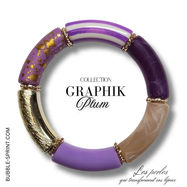 ARTSHOP GRAPHIK Plum bracelet fantaisie kit à faire soi-même