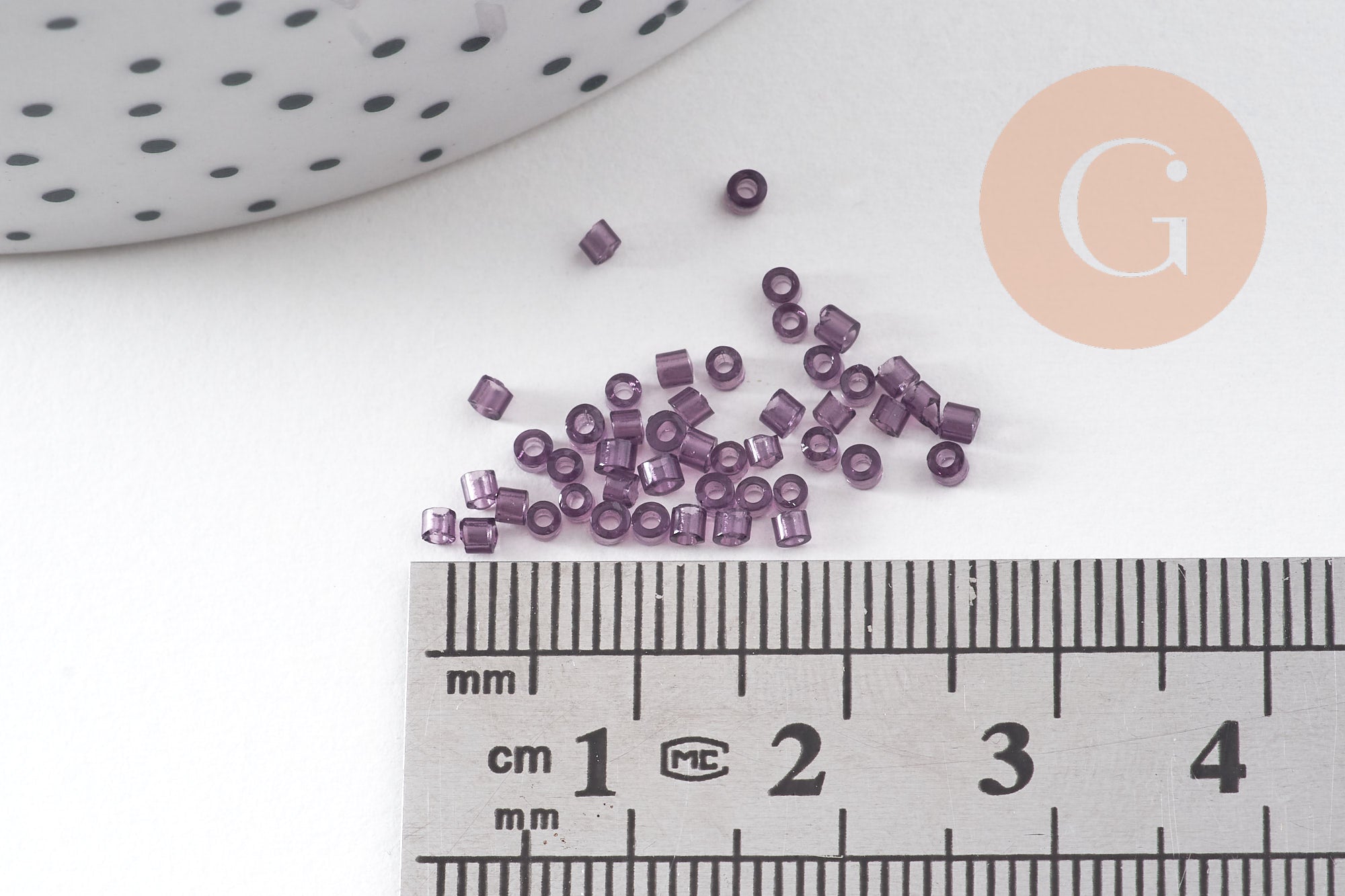 Gingerlily Tube G10925 Perles Rocaille Violet 1,5 mm Sachet 8 g