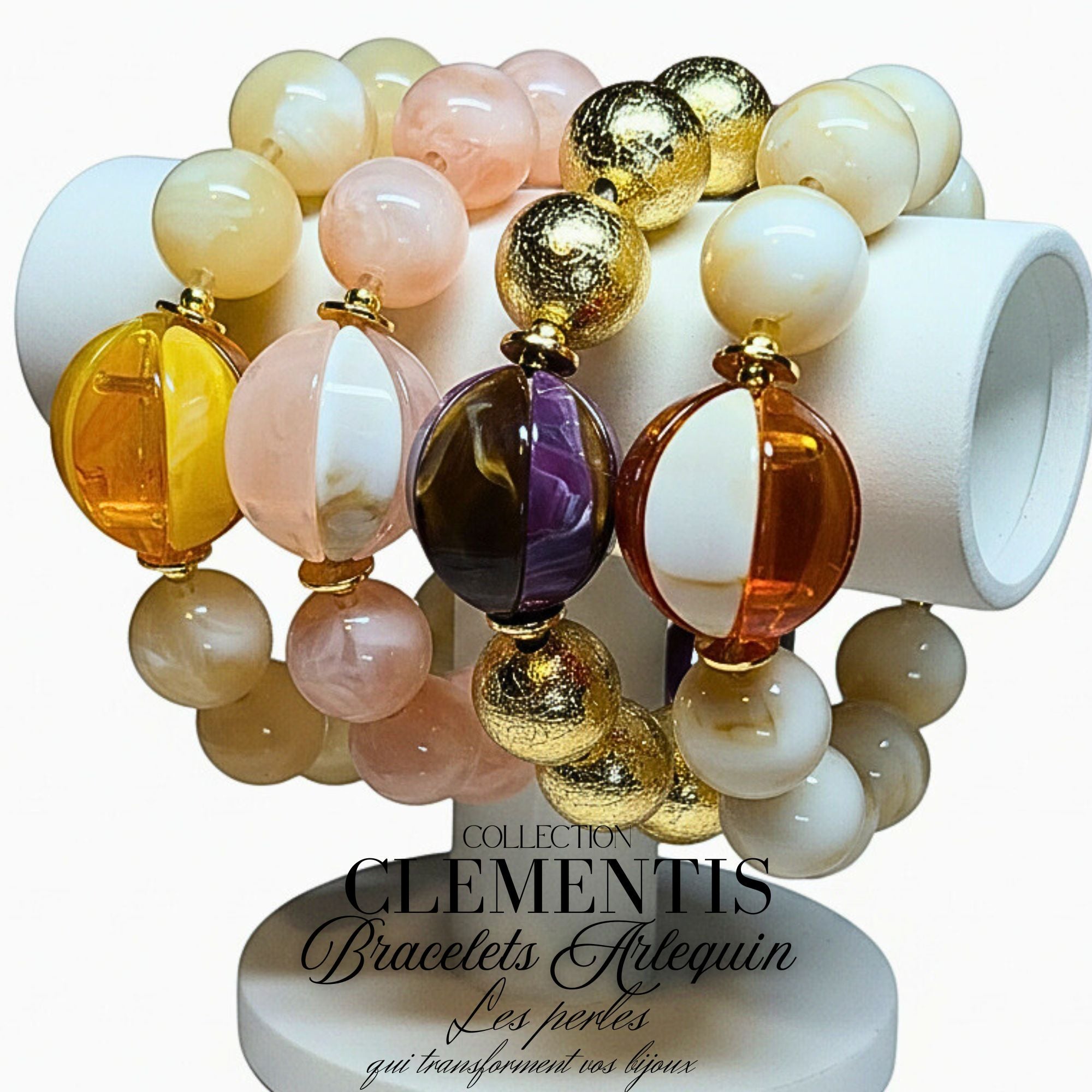 ARTSHOP Arlequin Avocado kit bracelet élastique complet