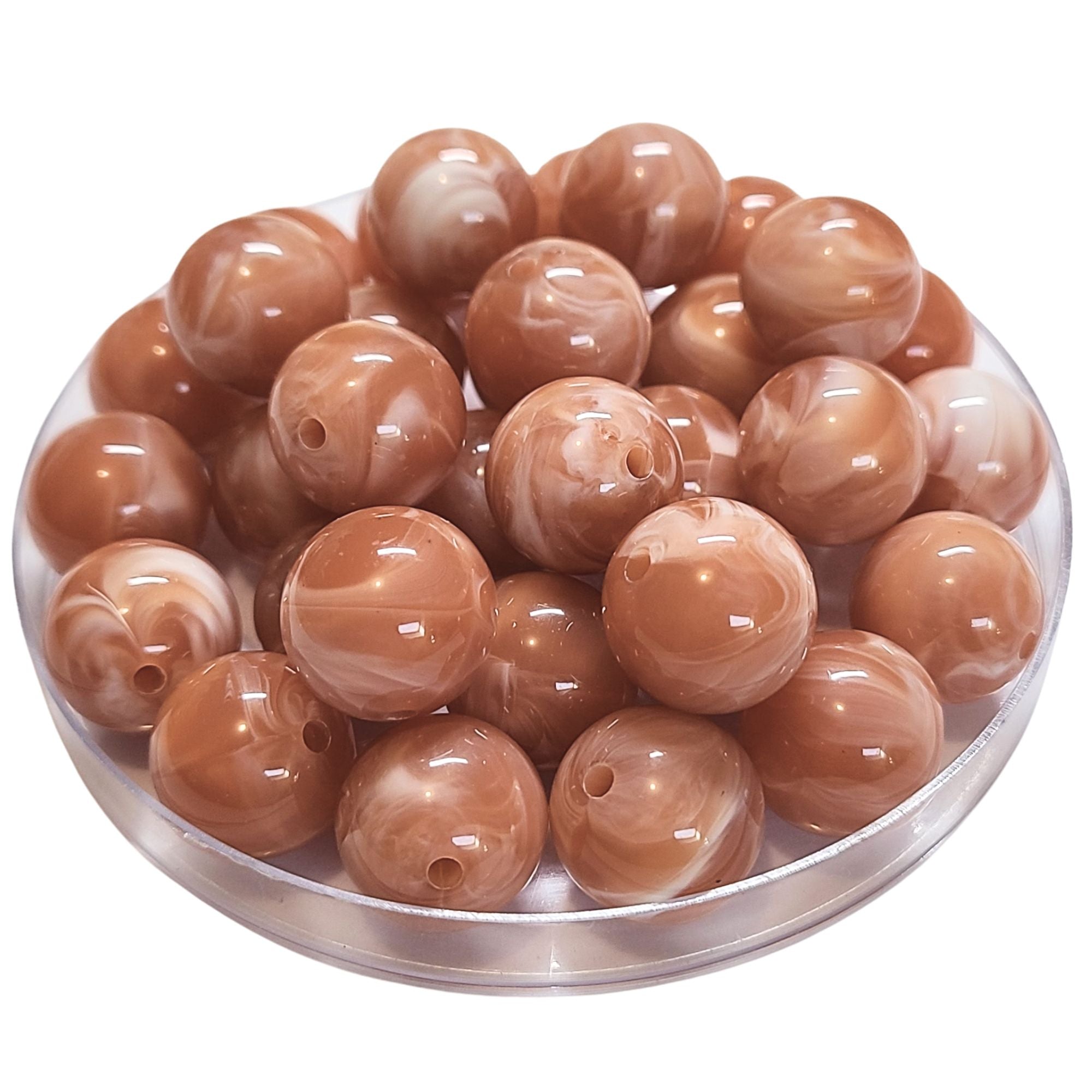 ARTSHOP Boules 16MM 363 perles acrylique Pêche marbré x15