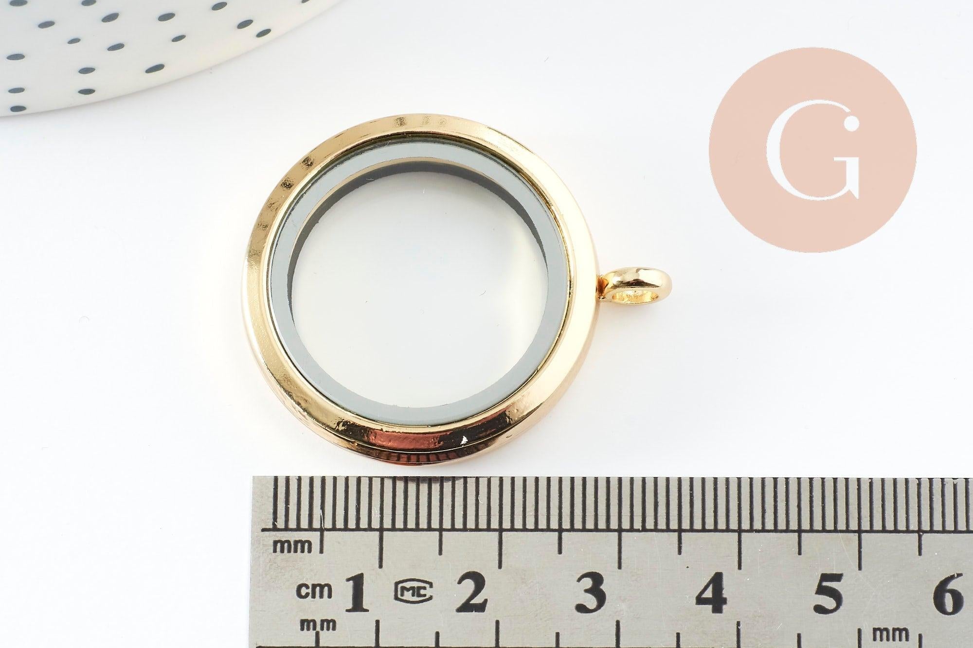 Gingerlily G9932 pendentif locket médaillon doré 37 mm