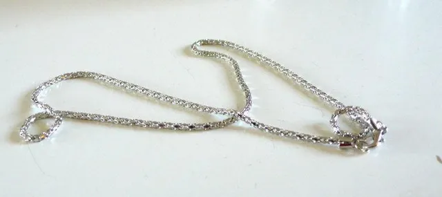 Gingerlily Chaîne acier G502 collier dentelle 40 cm
