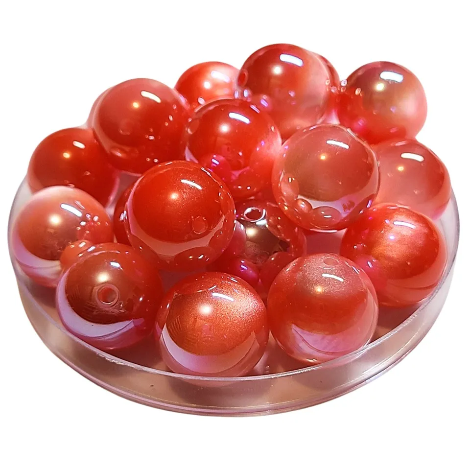 ARTSHOP Boules 284 perle acrylique corail AB oeil de chat 20MM