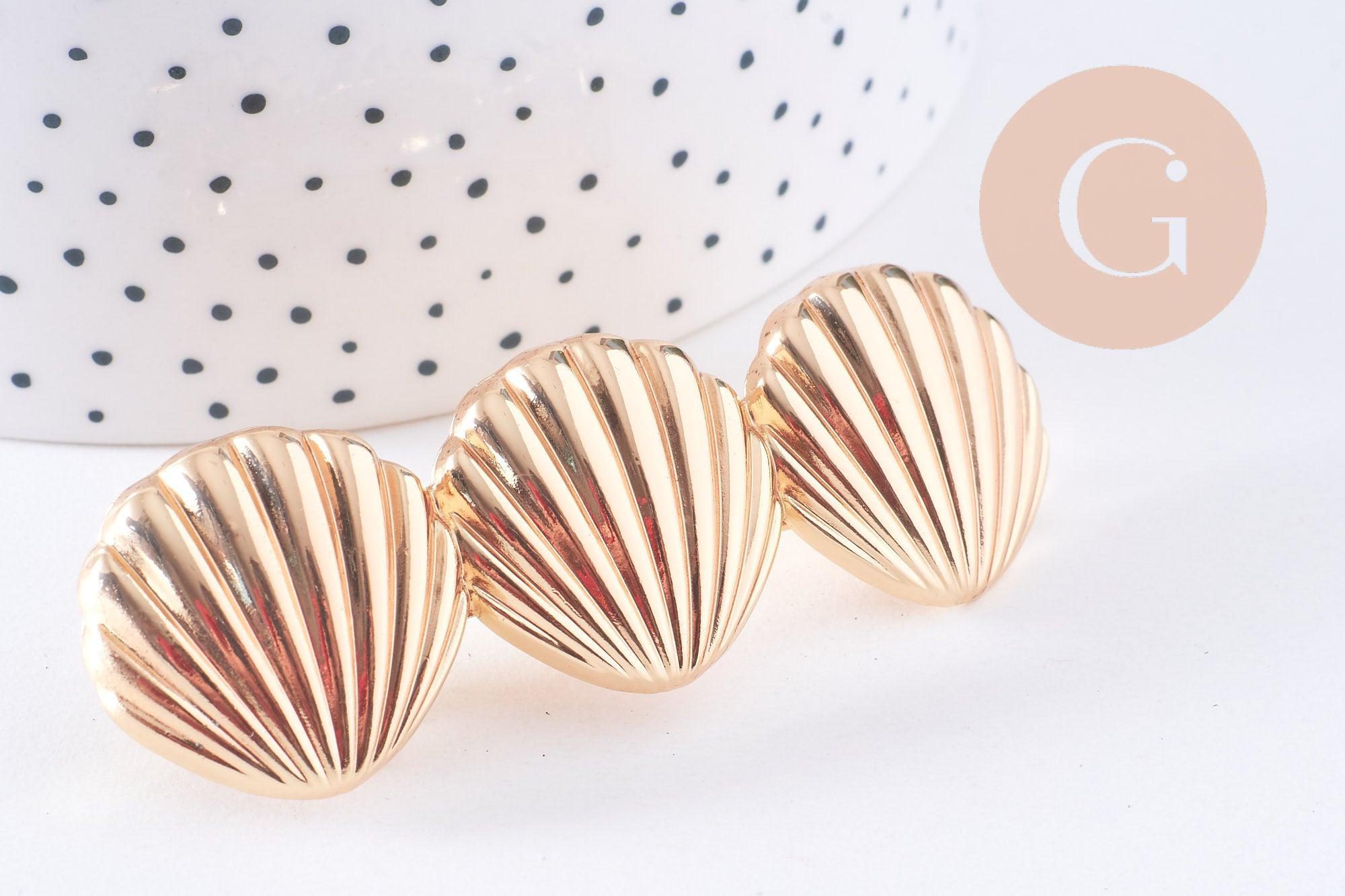 Gingerlily G10689 barrette coquillage doré 73mm x1