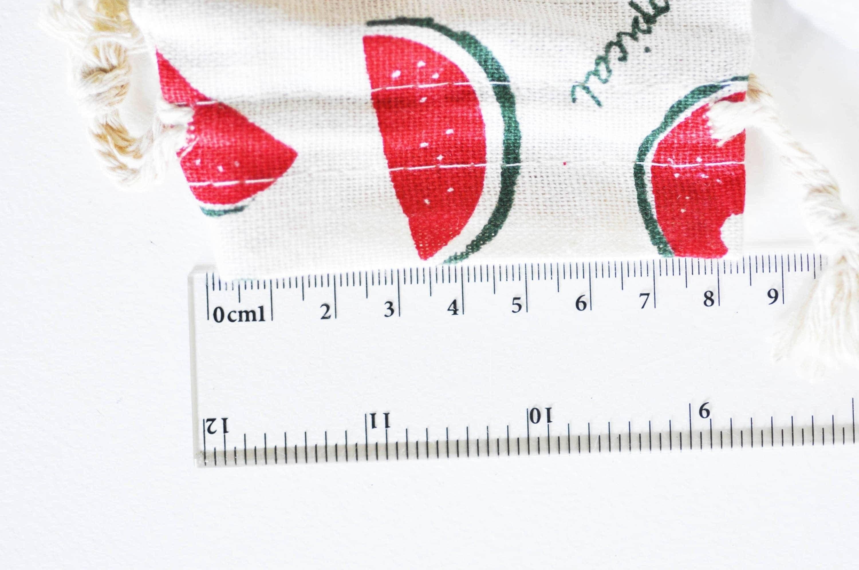 Gingerlily Pochette bijou coton pastèque 14x10cm x1