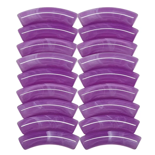 ARTSHOP Tubes 4 Lilas marbré perles tubes 8MM x6 résine