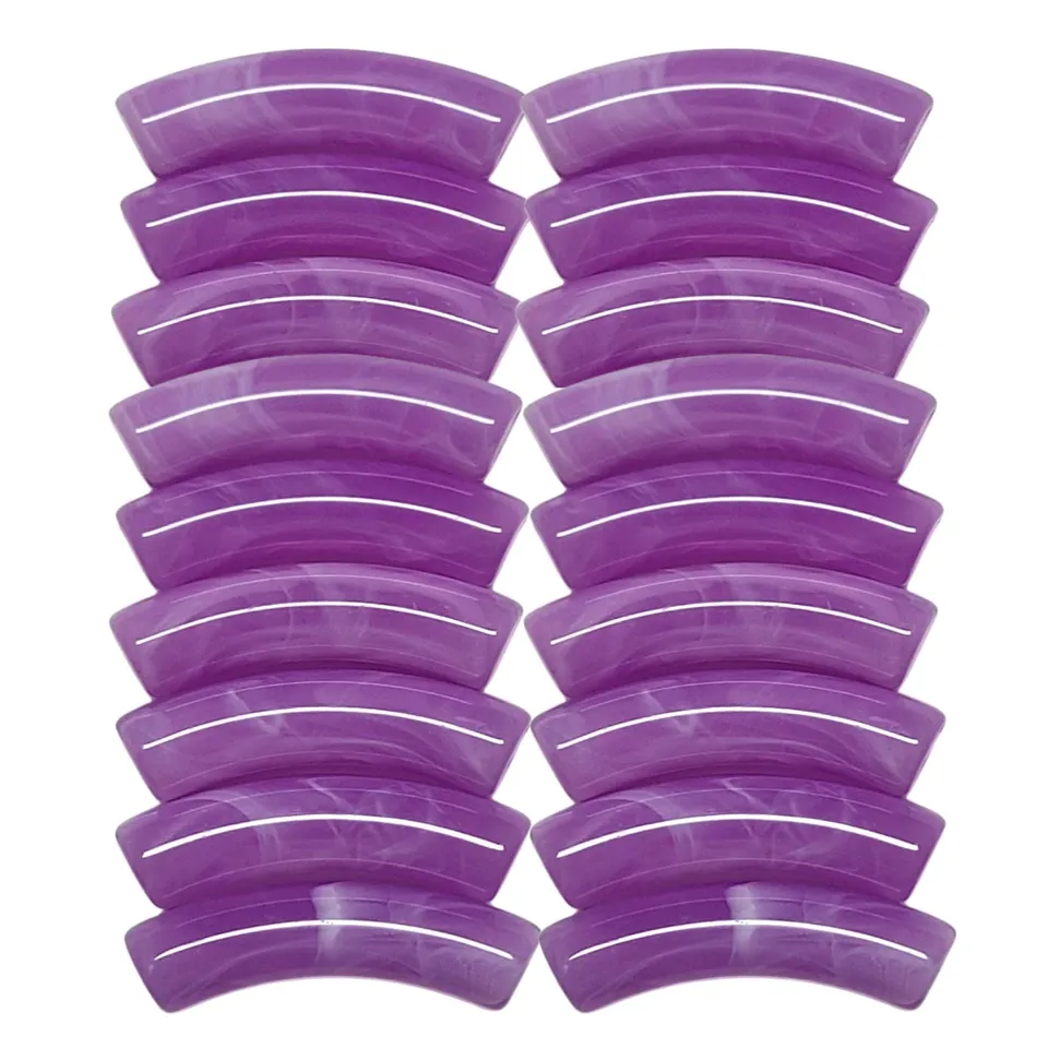 ARTSHOP Tubes 4 Lilas marbré perles tubes 8MM x6 résine