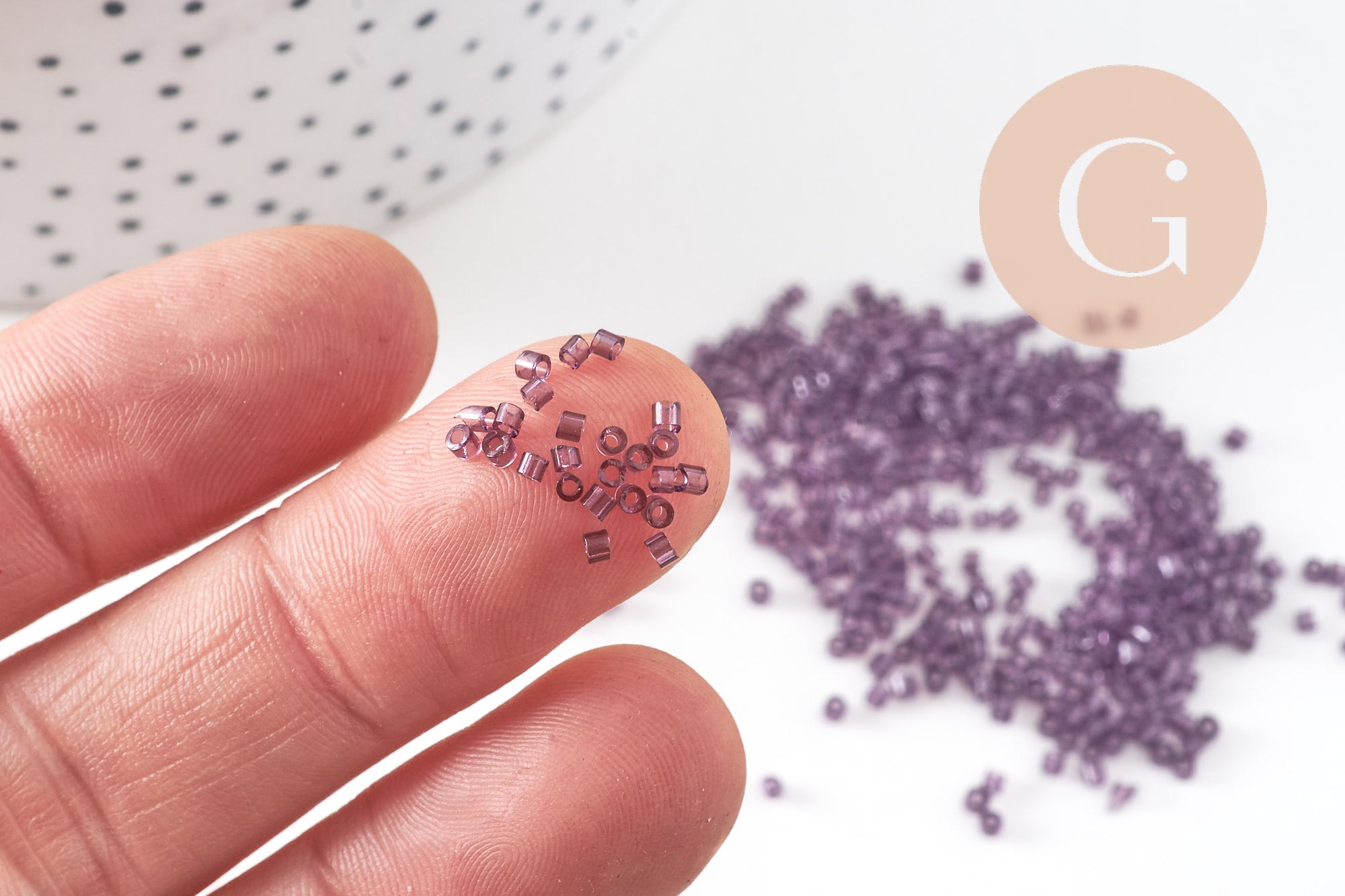Gingerlily Tube G10925 Perles Rocaille Violet 1,5 mm Sachet 8 g
