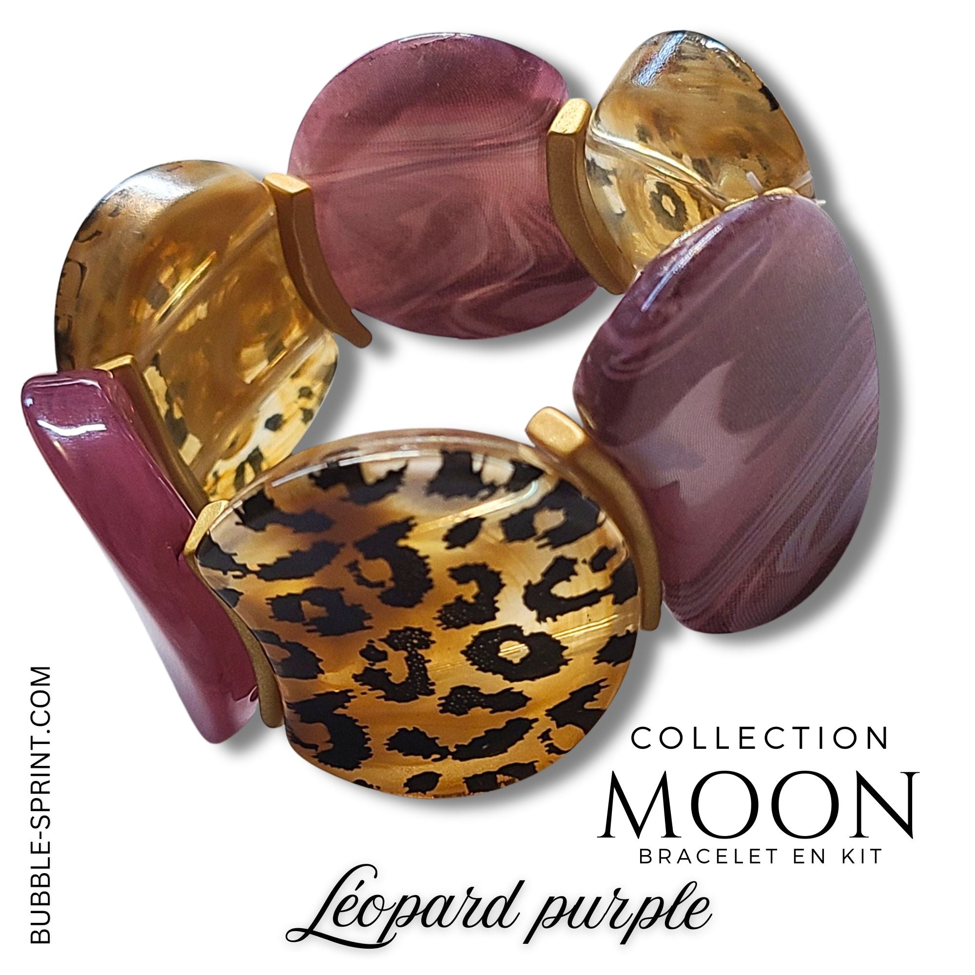 ARTSHOP MOON KIT Bracelet Léopard Purple sans aiguille