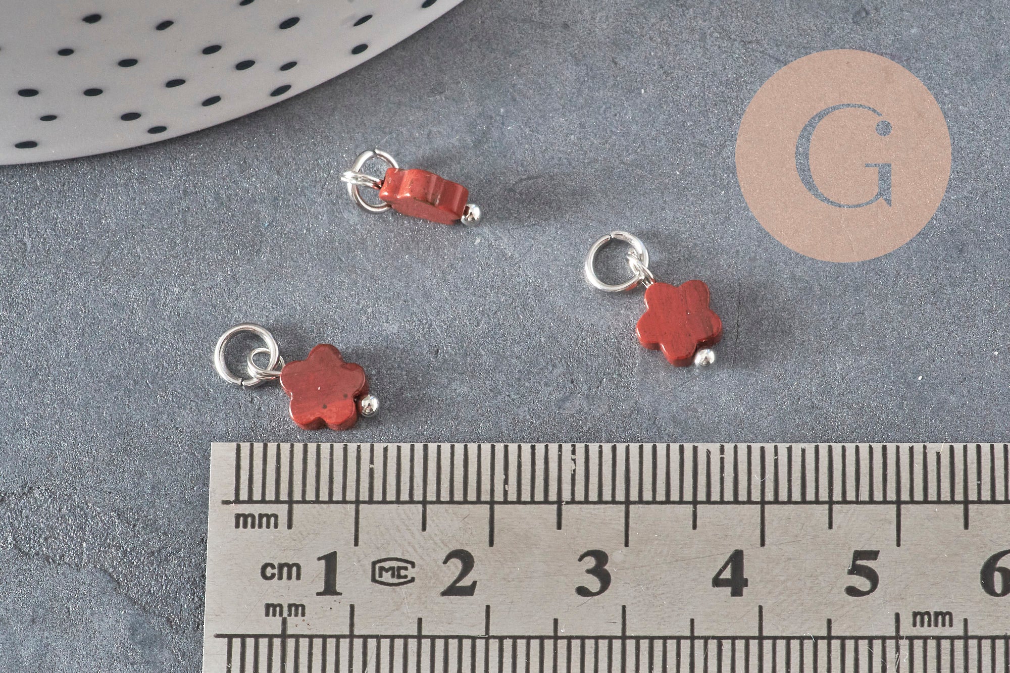 Gingerlily Pendentifs G11386 breloque fleur pierre naturelle 10,5mm x1