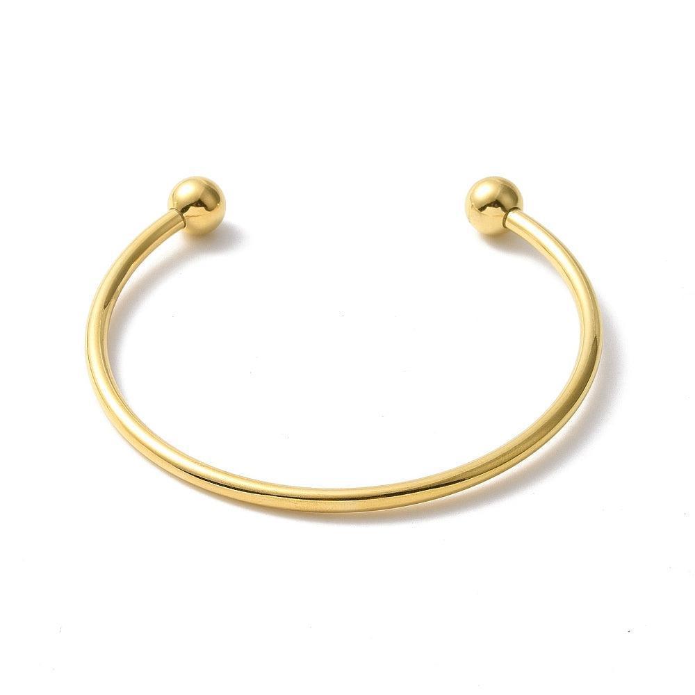 Gingerlily G10311 bracelet jonc ouvert doré 60mm x1