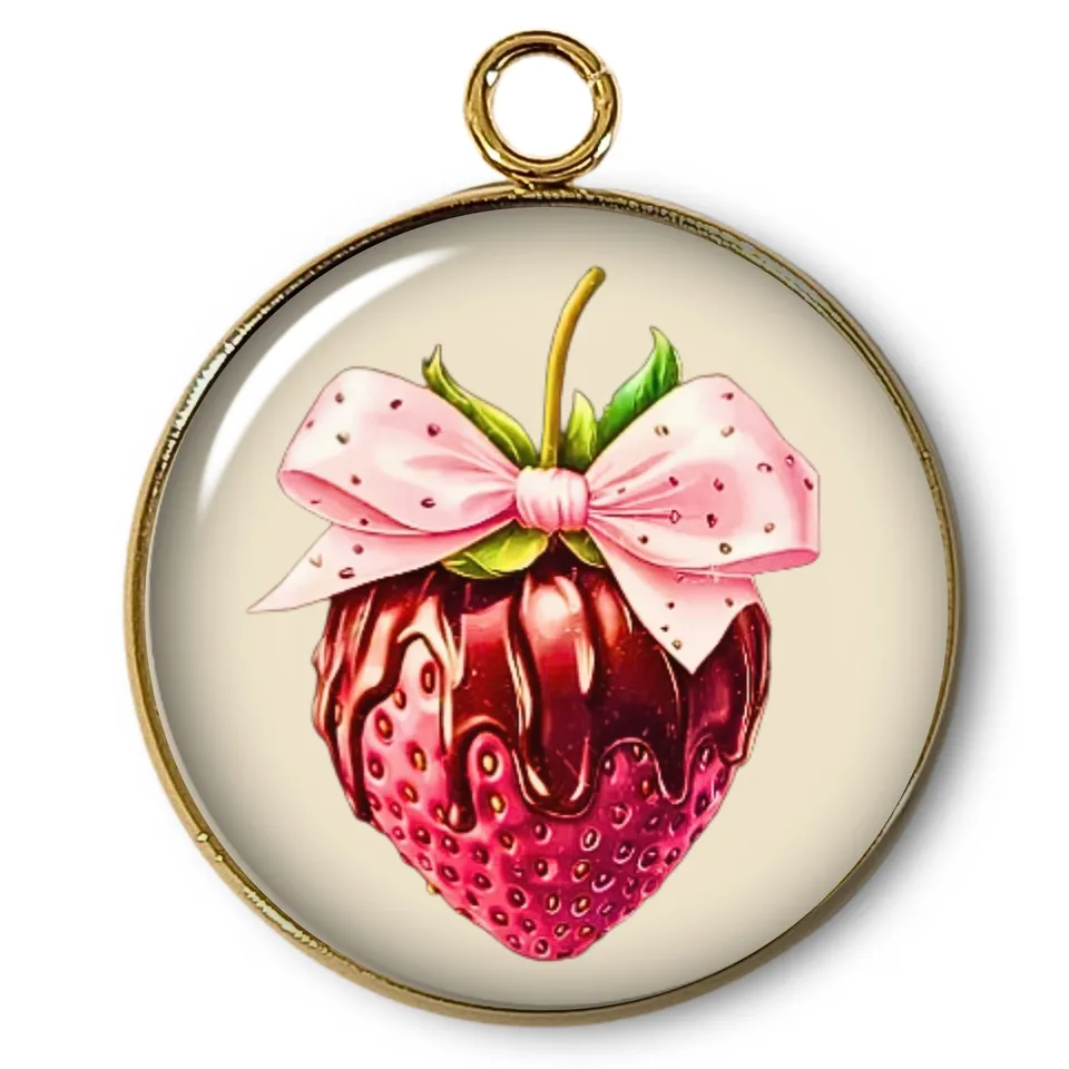 ARTSHOP Intemporel 18 pendentif fraise x1 plaqué or