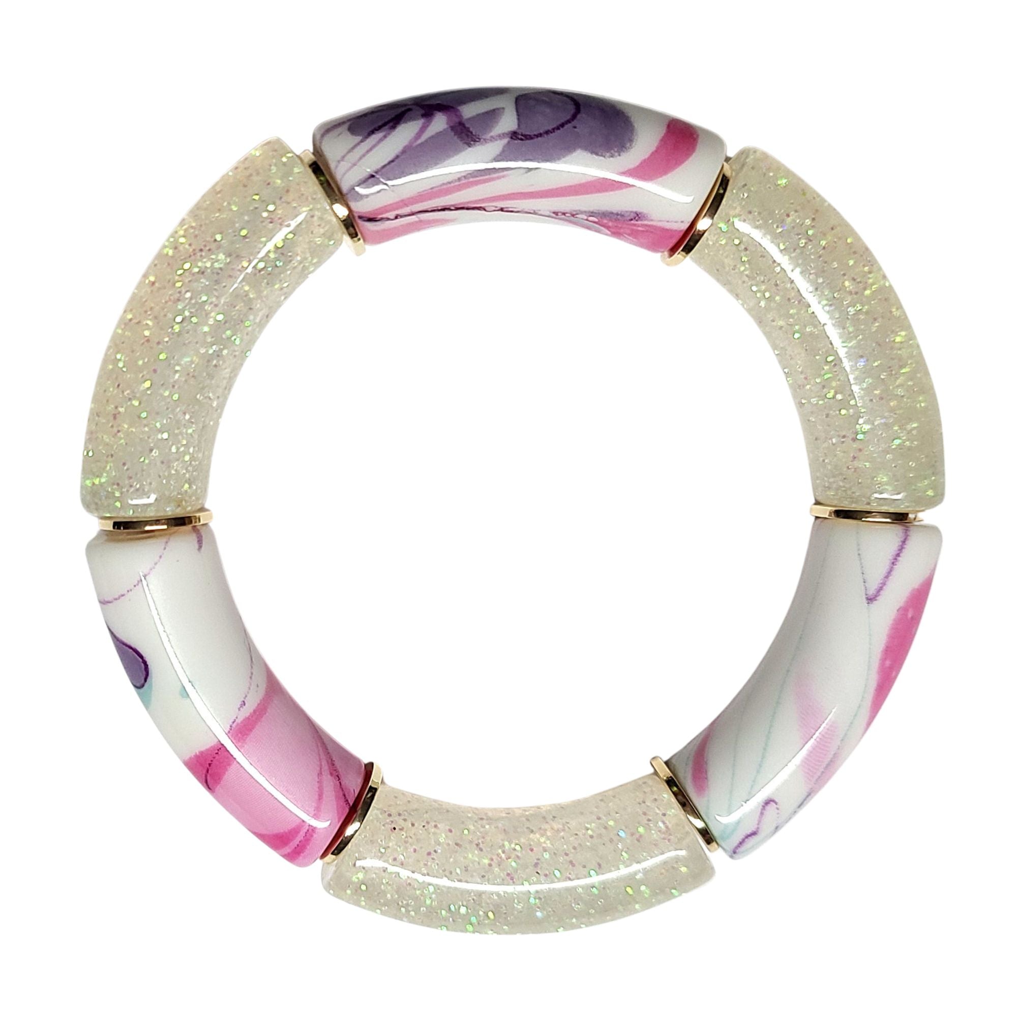 ARTSHOP Tubes DESIGN 1003 perle tube fleurs rose 12mm x1