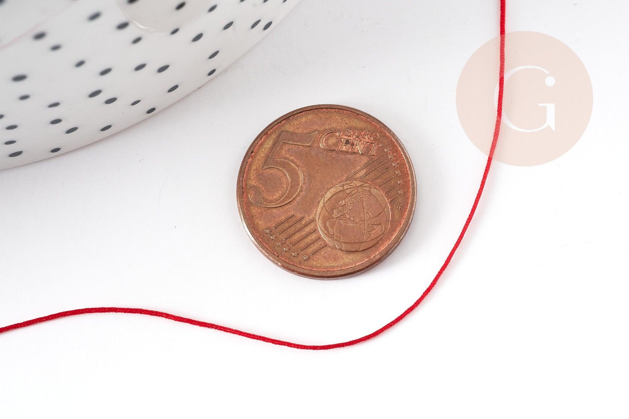 Gingerlily Fil de jade nylon rouge 0.4mm 1m