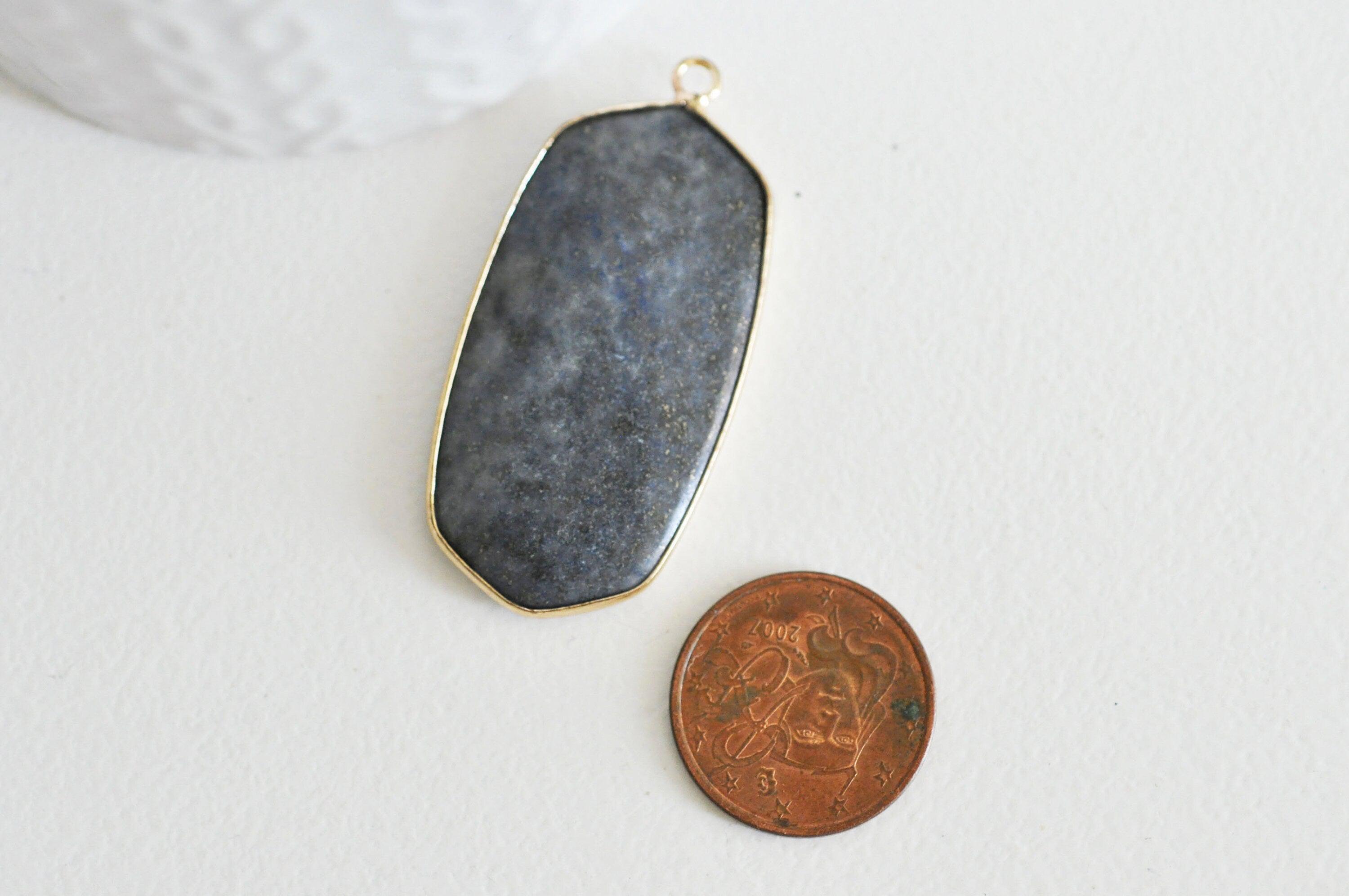 Gingerlily Pendentifs G2816 pendentif lapis lazuli bleu 49mm