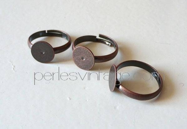 Gingerlily Support bague réglable cuivre 10mm x4