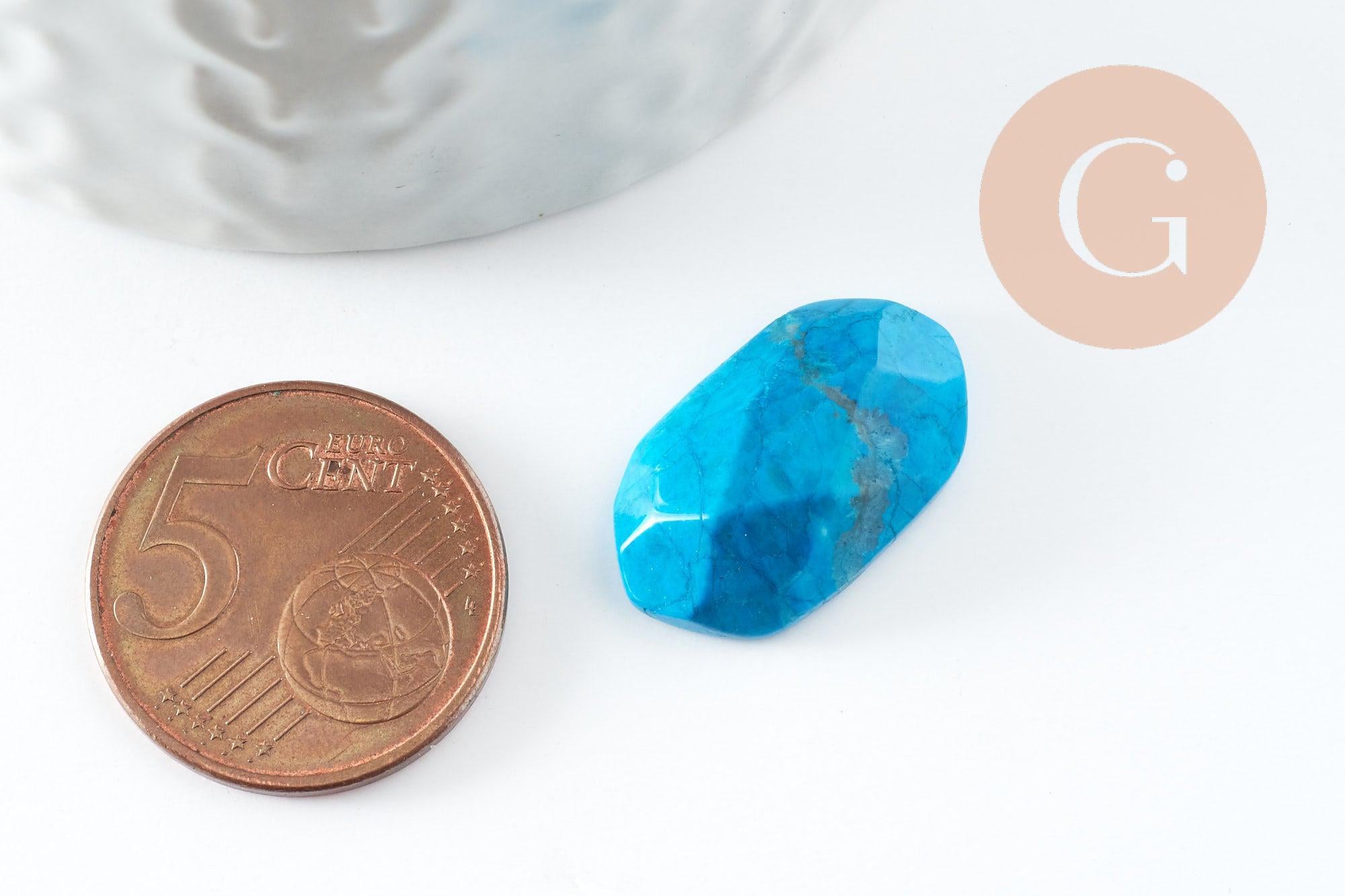 Gingerlily G9963 cabochon howlite turquoise rectangle 21.5mm