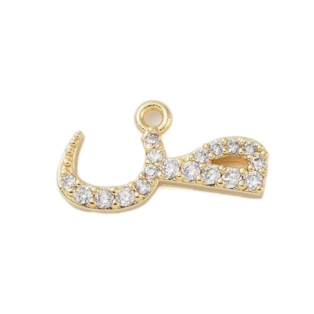 Gingerlily pendentif lettre arabe cristal 18K x1