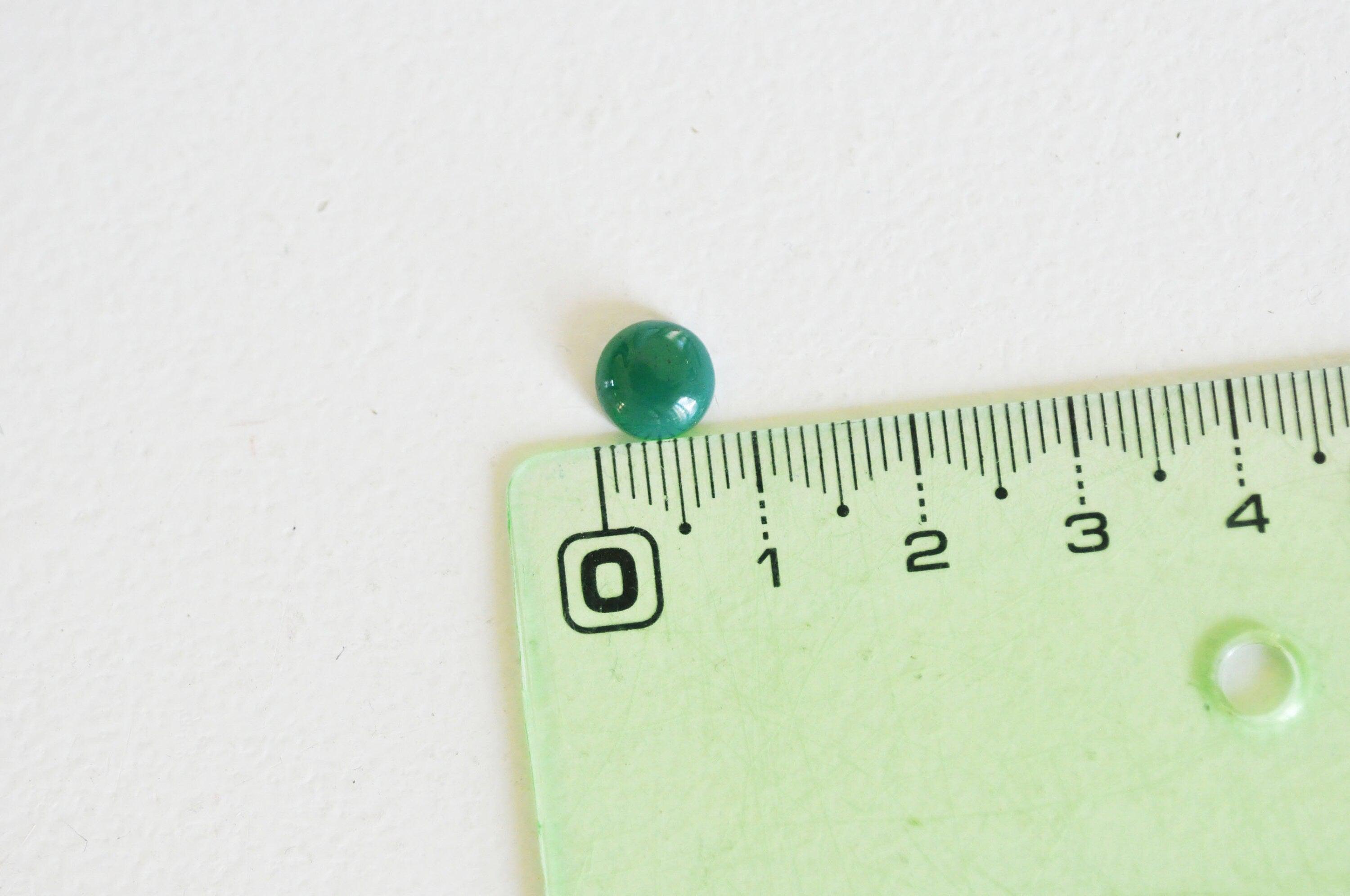 Gingerlily Perles G2948 cabochon agate verte 8mm à coller