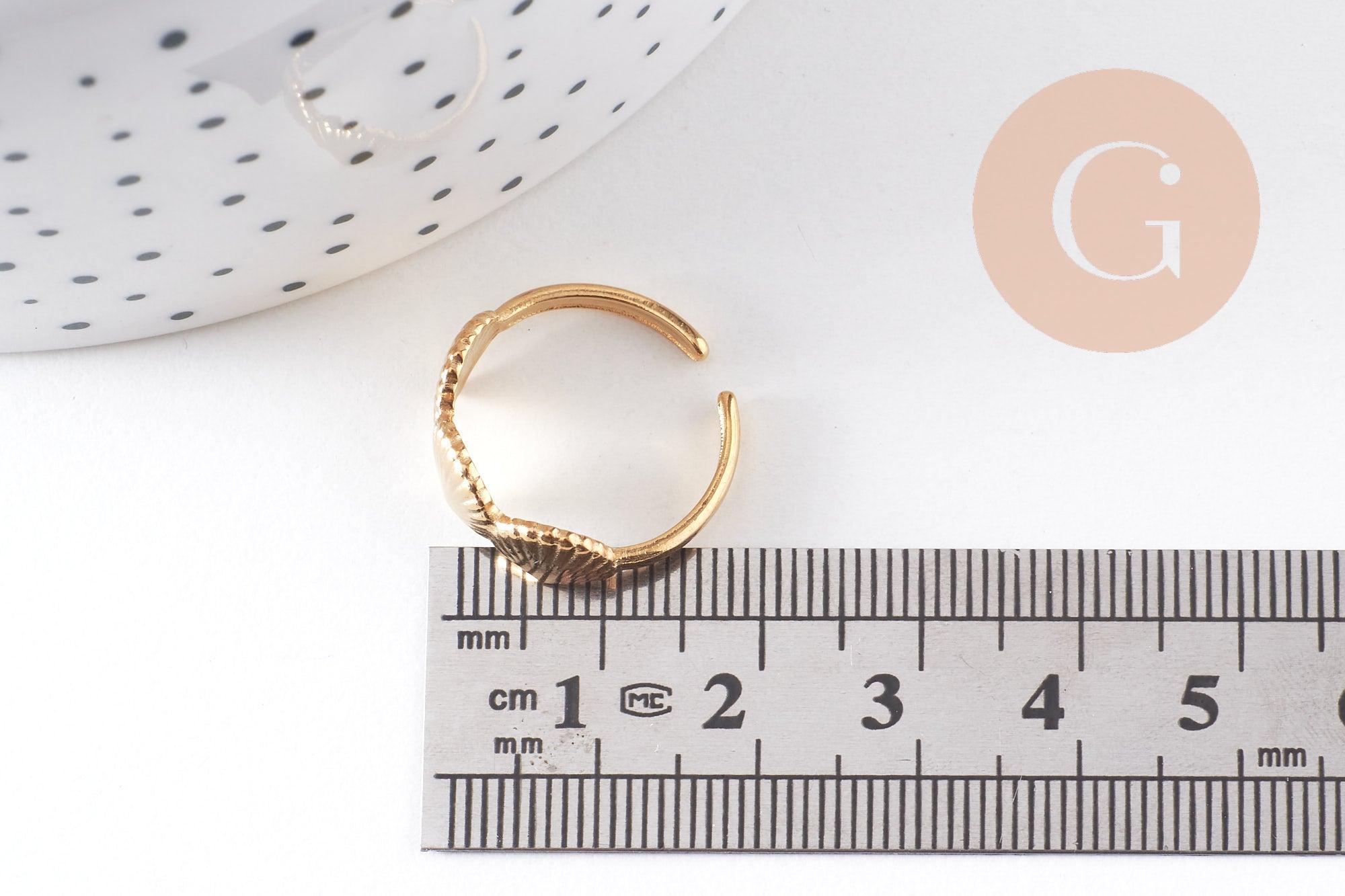Gingerlily Apprêts G10365 bague réglable coquillages dorée x1