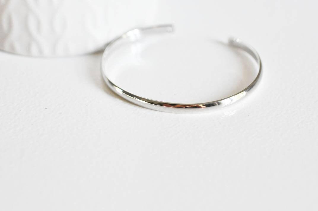 Gingerlily jonc G0525 bracelet réglable or blanc 55mm x1