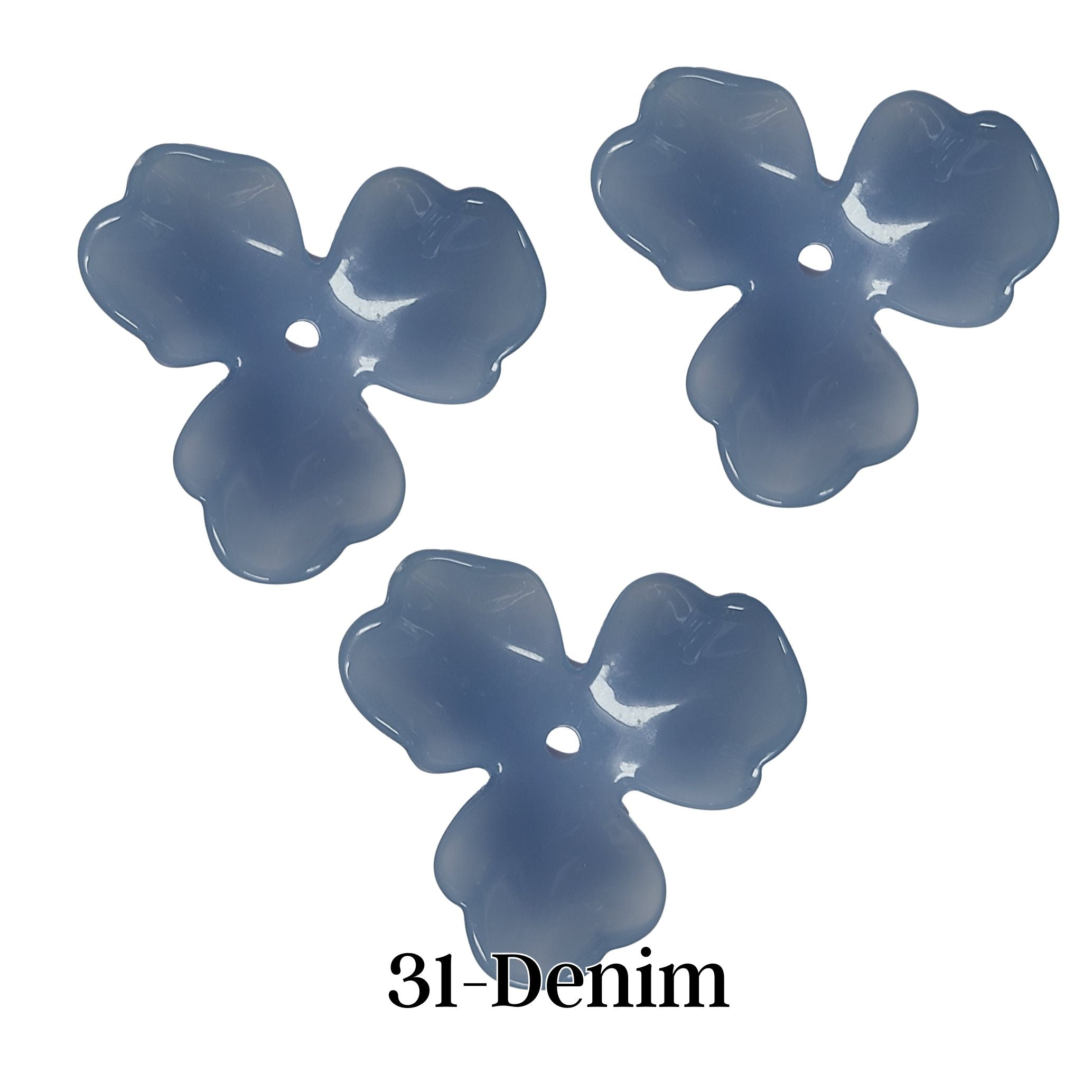 ARTSHOP 31 Orchidée Denim fleur 40MM x1 fleur