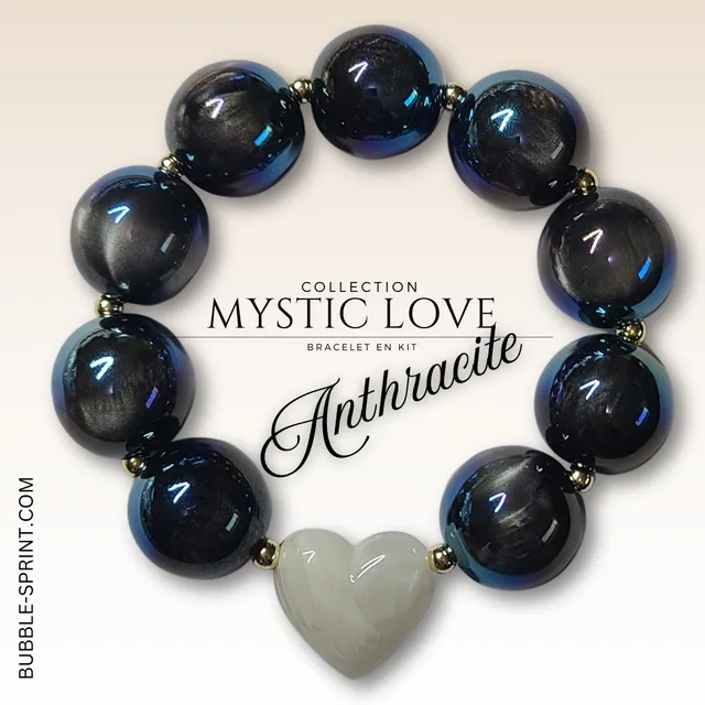 ARTSHOP Bijoux en KITS MYSTIC LOVE bracelet kit anthracite