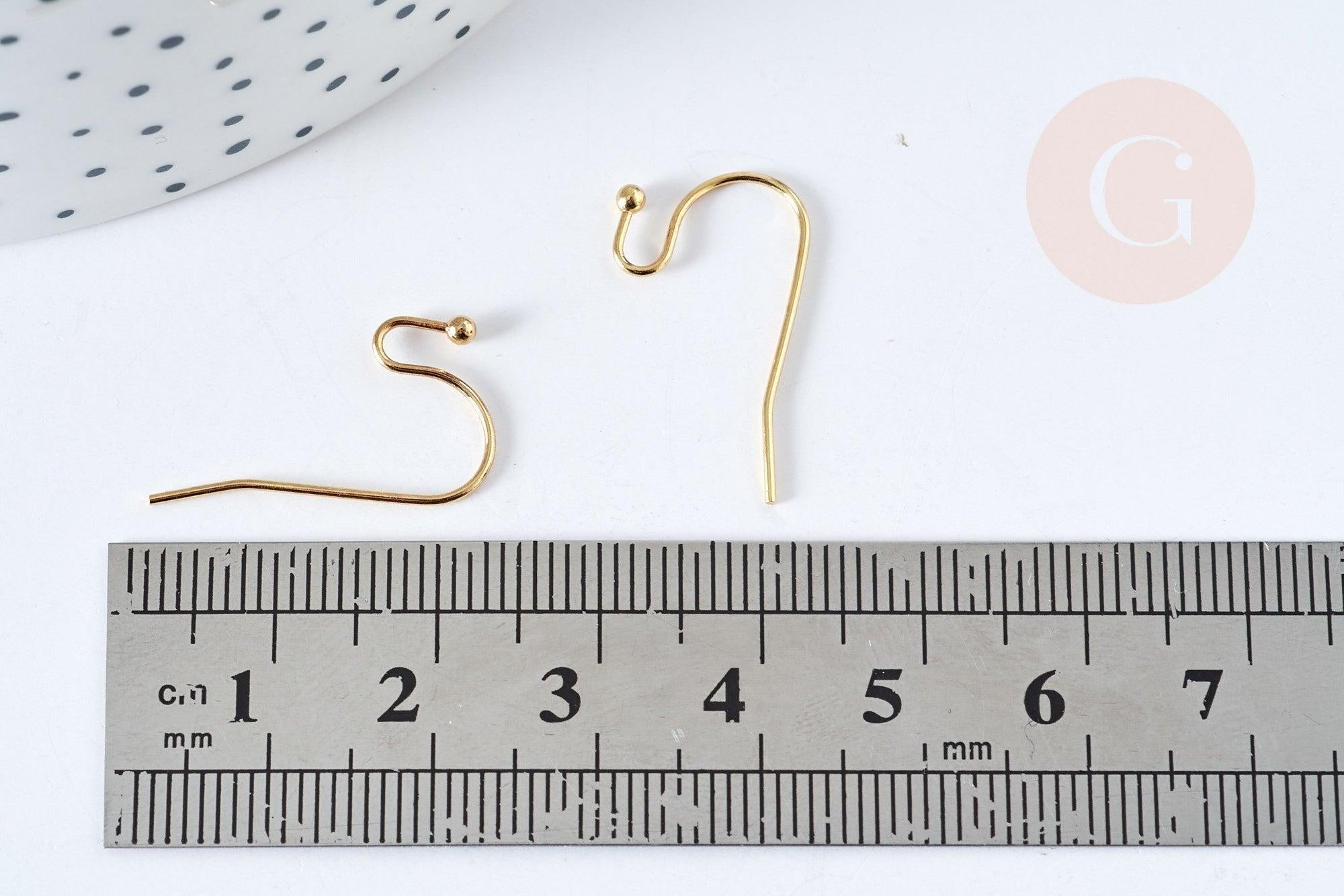 Gingerlily Apprêts crochet 21mm boucle acier doré lot de 10