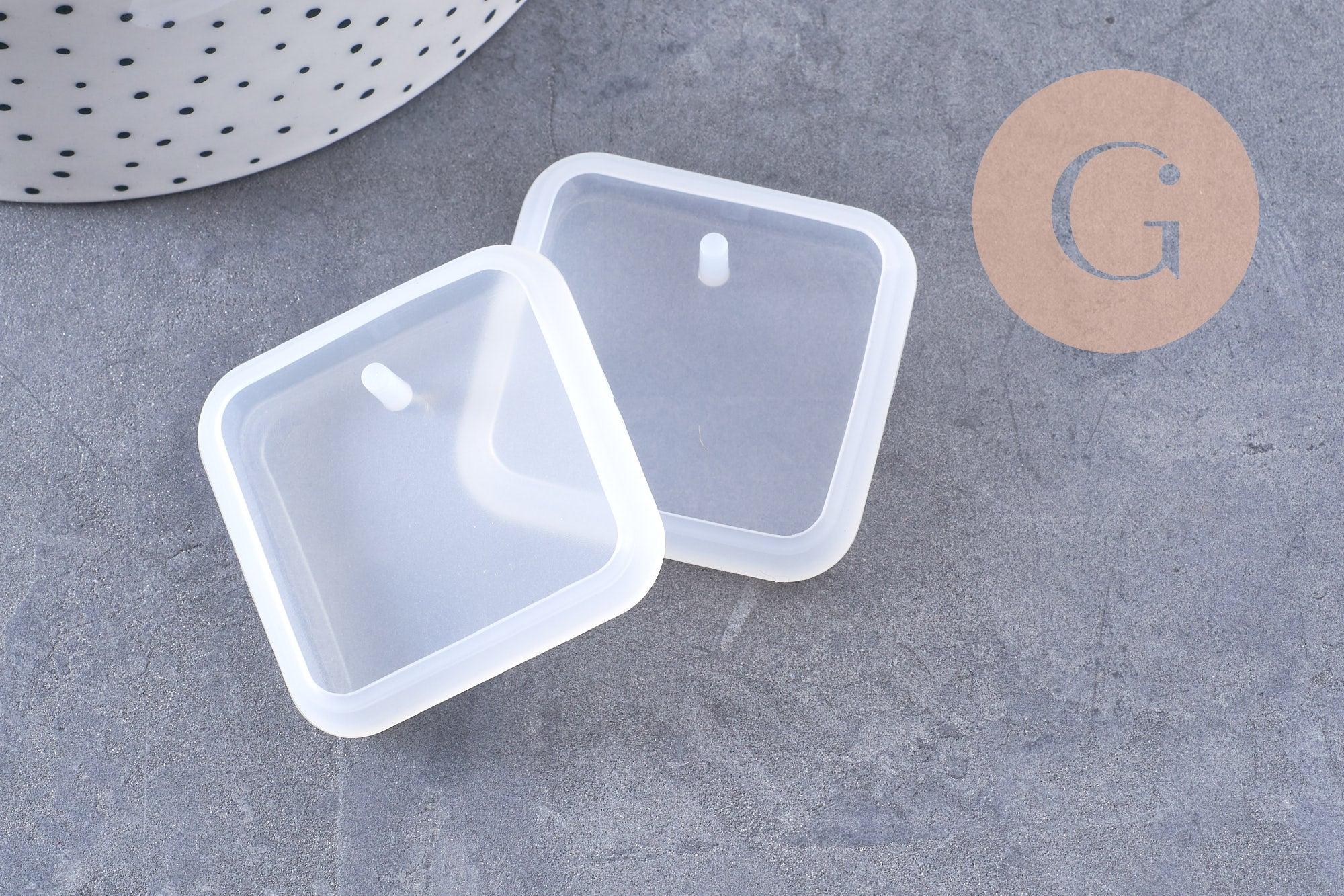 Gingerlily G11299 moule silicone carré pendentif 42mm x1