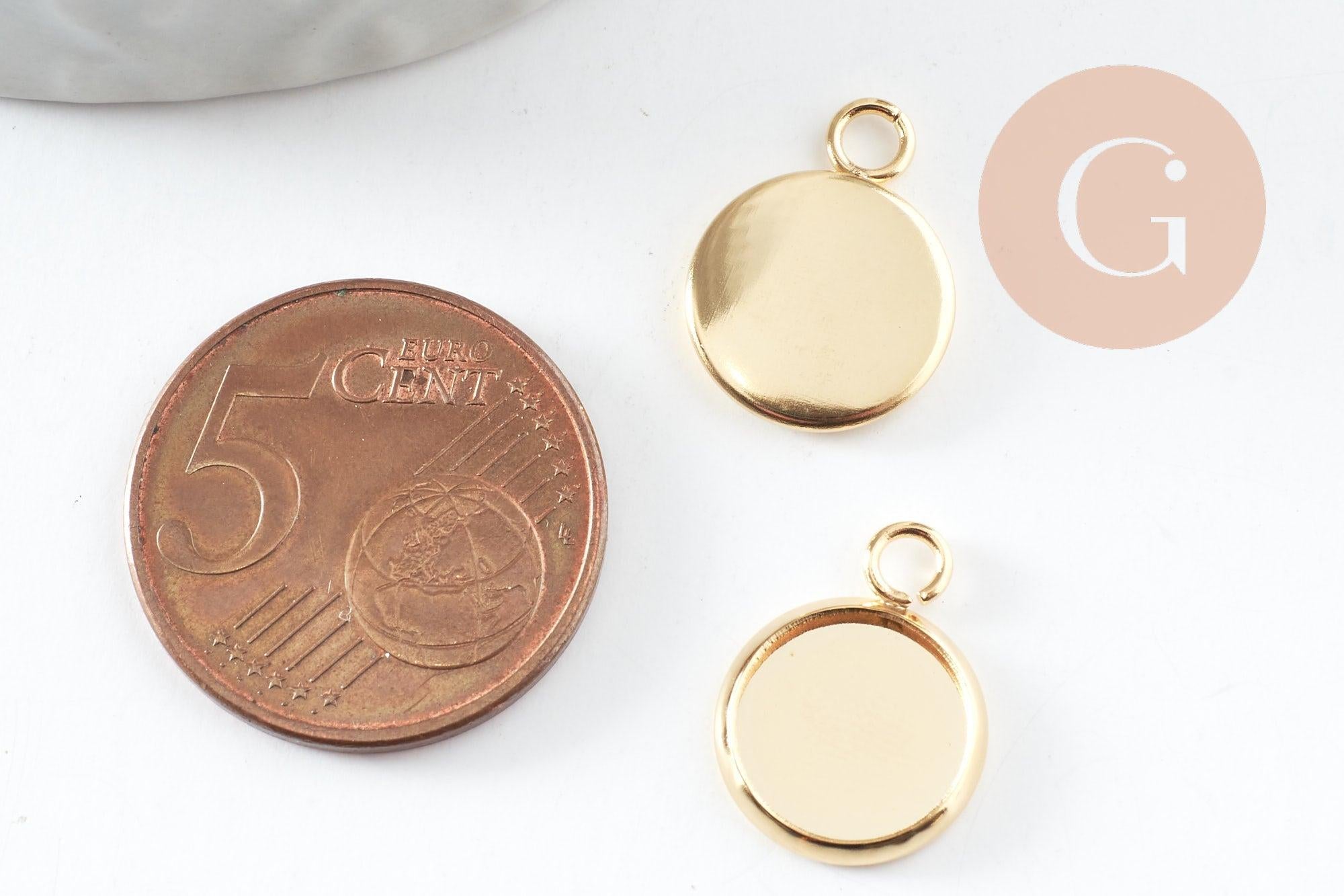 Gingerlily Support cabochon G10555 pendentif acier doré 10mm