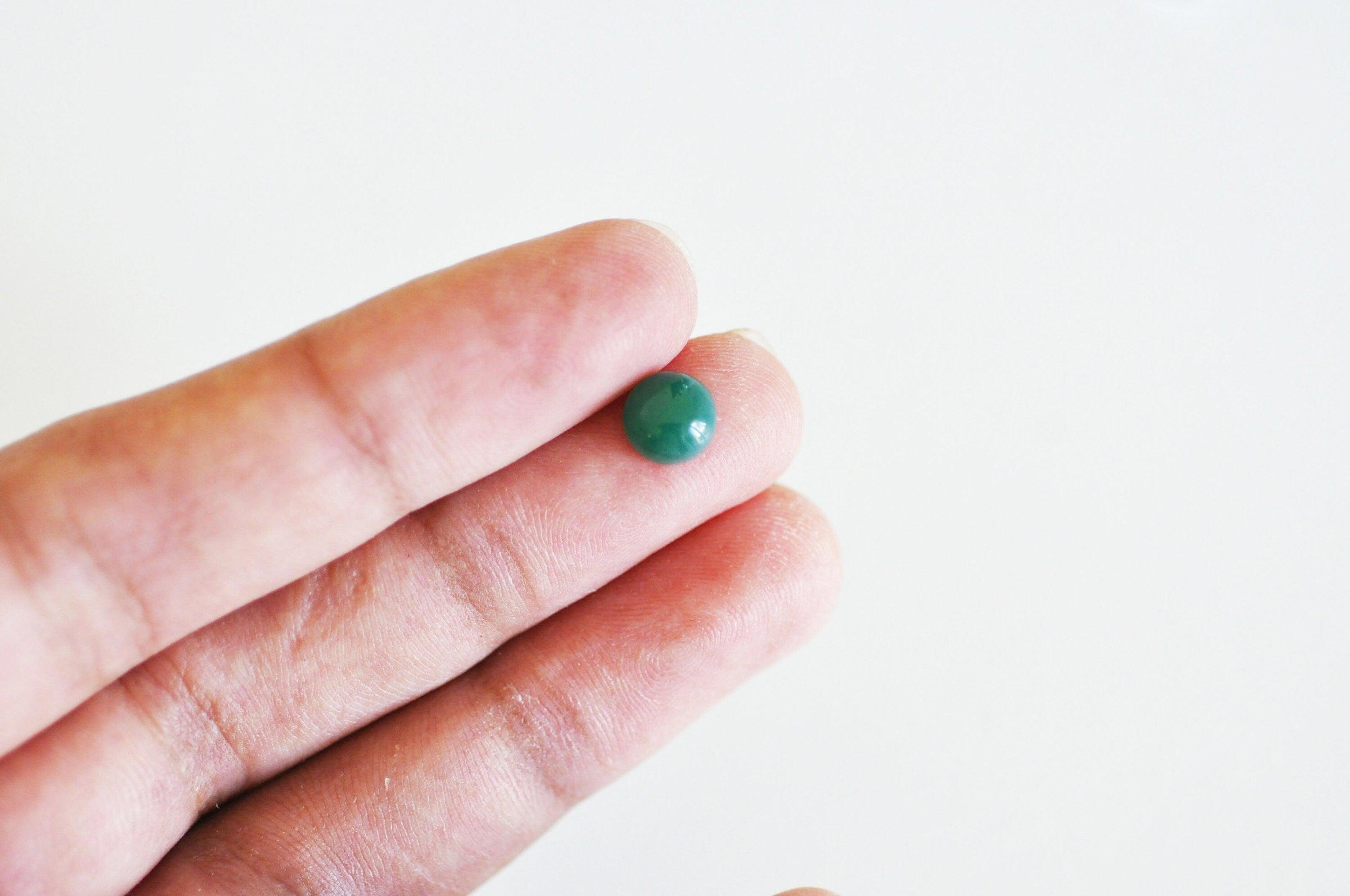 Gingerlily Perles G2948 cabochon agate verte 8mm à coller