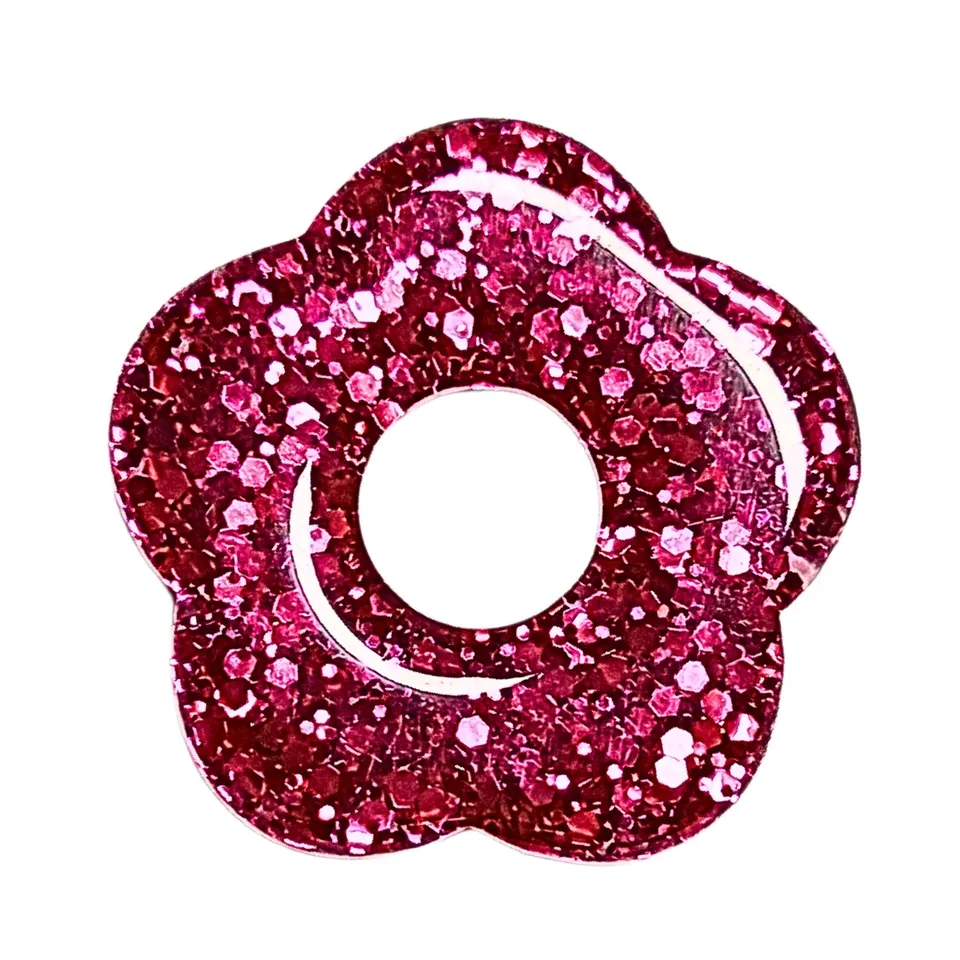 Artshop Flower Power 79 fleur capucine fuchsia x1 résine