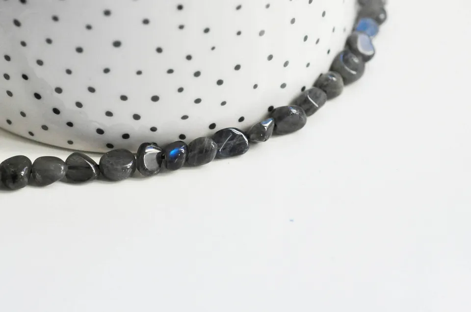 Gingerlily Perles Labradorite Nugget 9-11mm Fil 40 Perles