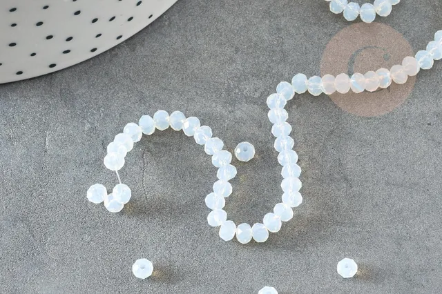 Gingerlily Perles DIY Abacus G9703 rondelle opalite 4x3mm 1g