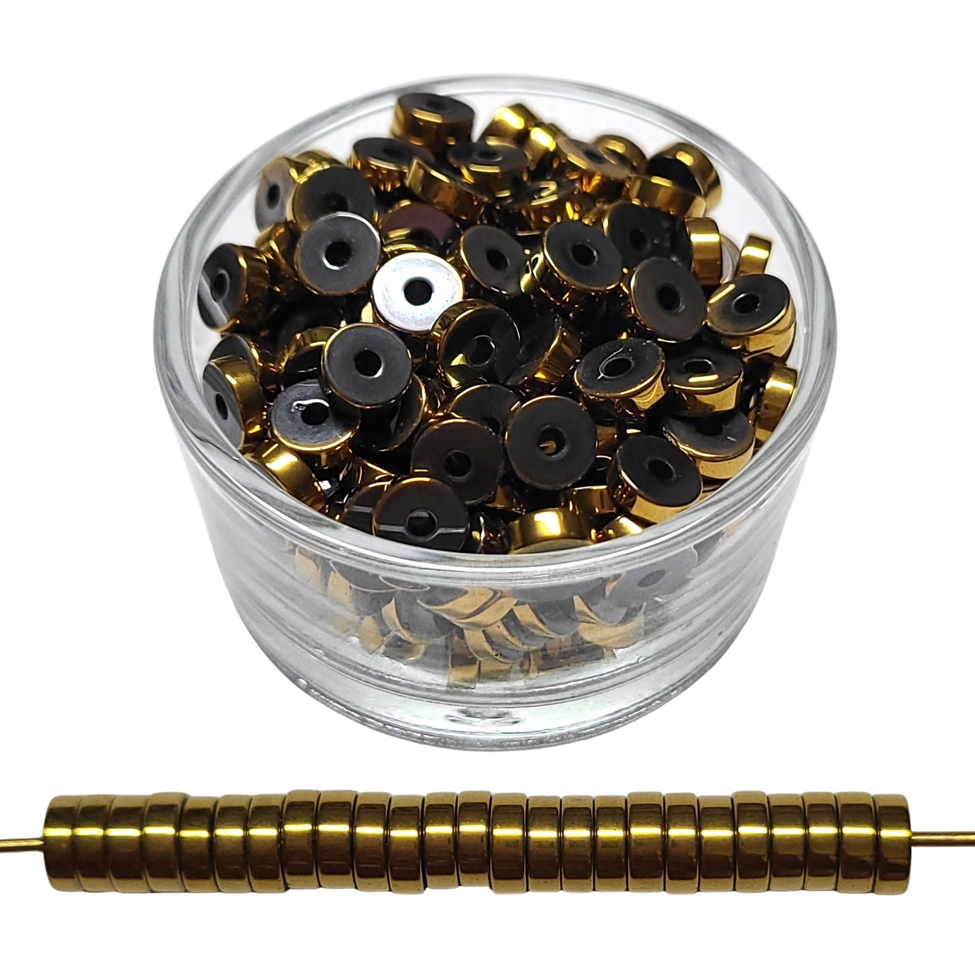 ARTSHOP Séparateurs HD-1 rondelle hématite dorée 6MM