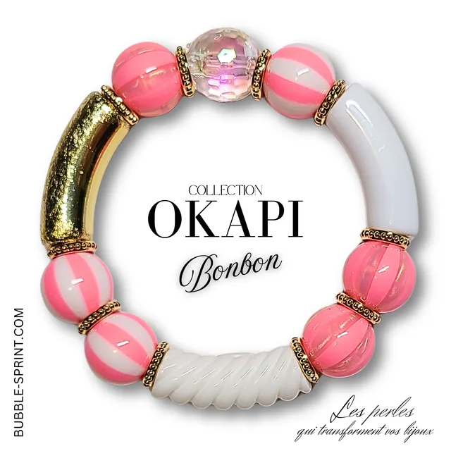 ARTSHOP Okapi Bonbon kit bracelet acrylique 5,5 cm