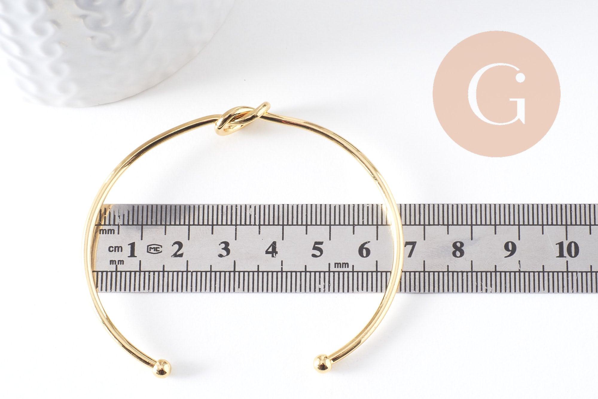 Gingerlily Accessoires G10312 bracelet jonc nœud doré 53x62 mm