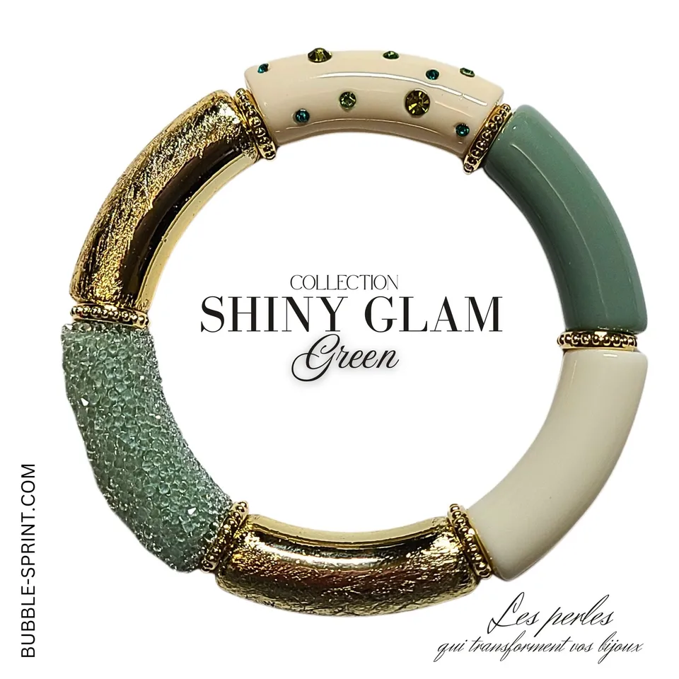 ARTSHOP Shiny Glam Green bracelet kit vert 5.5 cm
