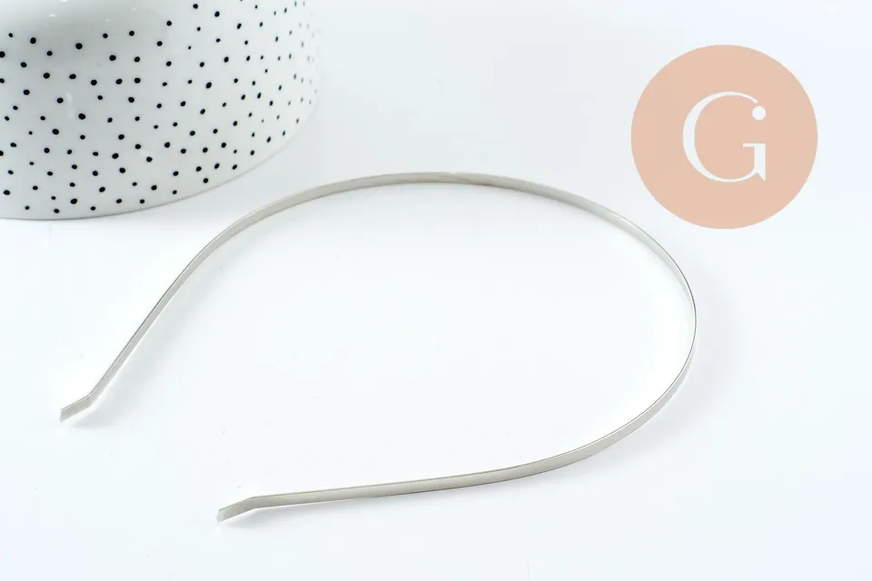Gingerlily Serre-tête G9754 fer platine 105 mm x1