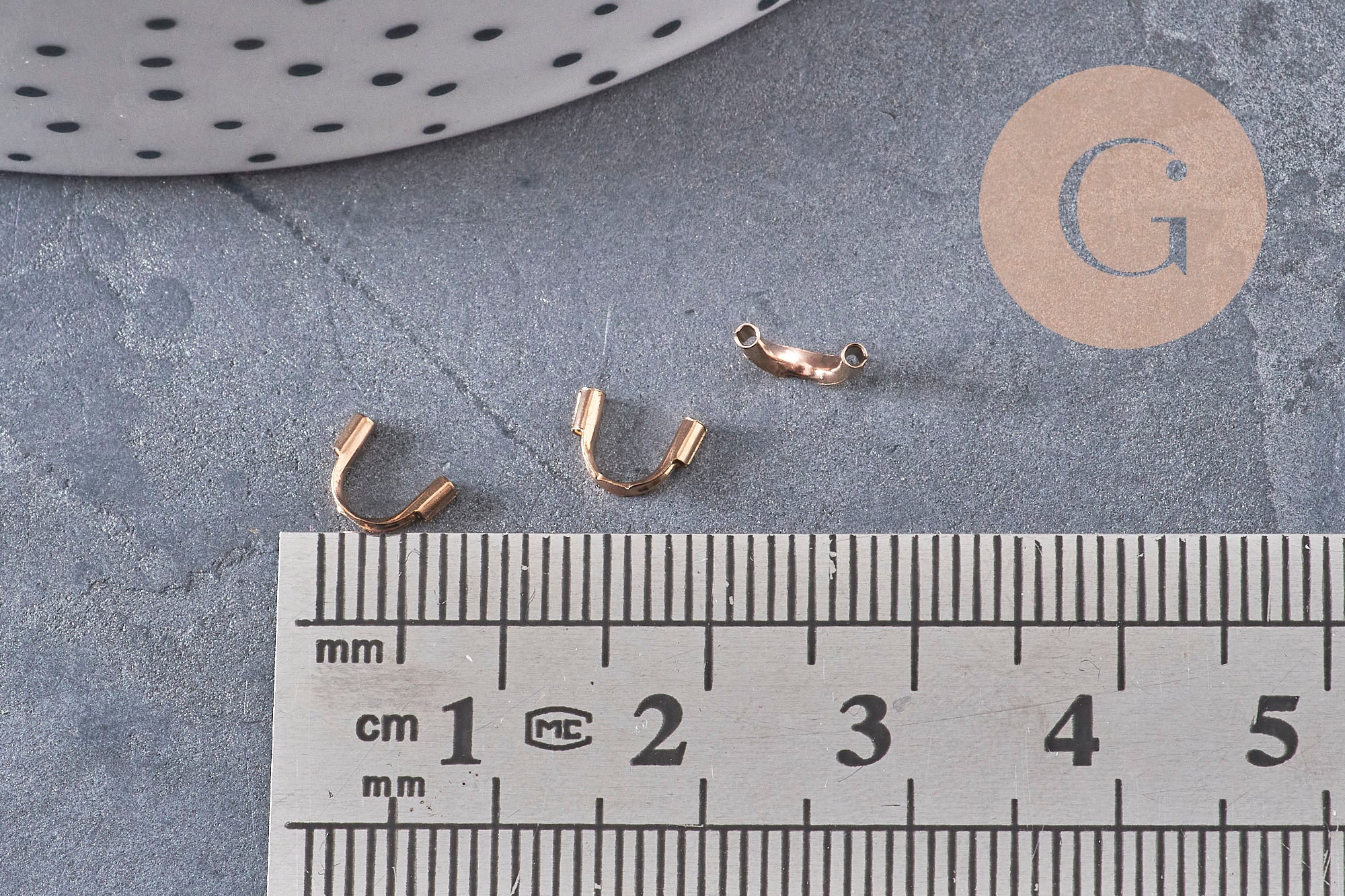 Gingerlily Apprêts protège-fil 6.3mm acier or rose x10