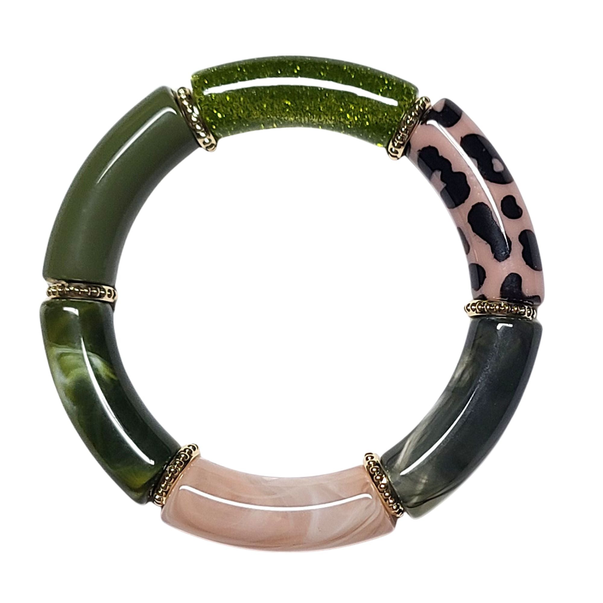 ARTSHOP Camaieu 211 tubes acrylique vert incurvés x6