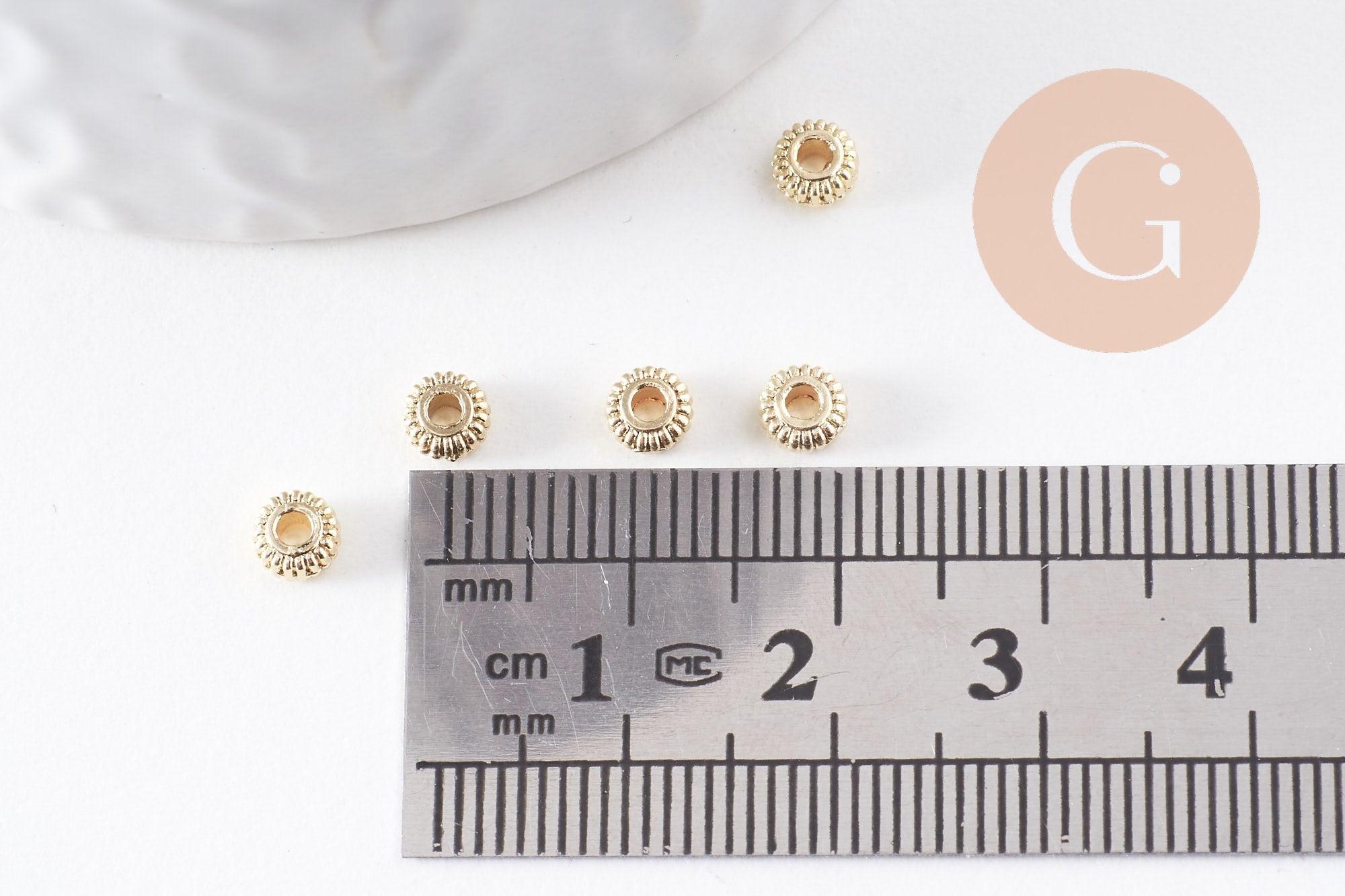 Gingerlily G10094 perles rondelles zamac doré 4,5mm x20