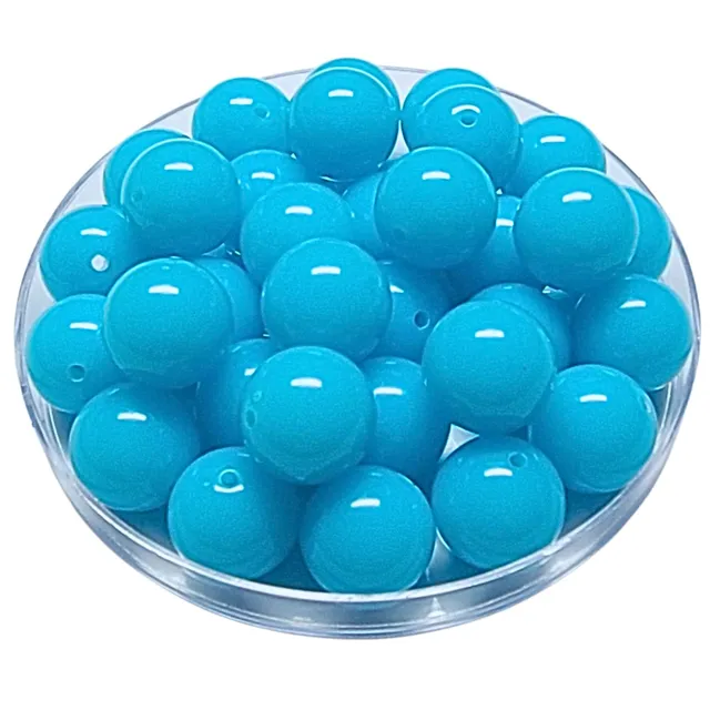 Artshop 179 Boules cyan 16mm perles acryliques brillantes x15