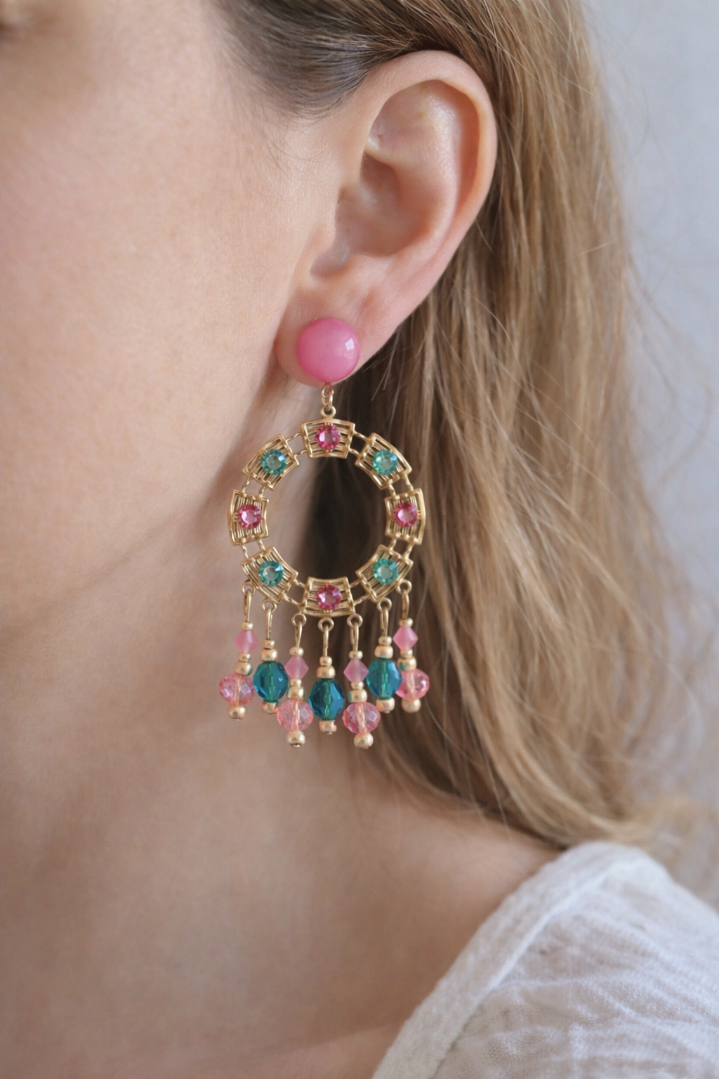Little Hands Bijoux Calypso Blue Lemon boucles d'oreilles fantaisie