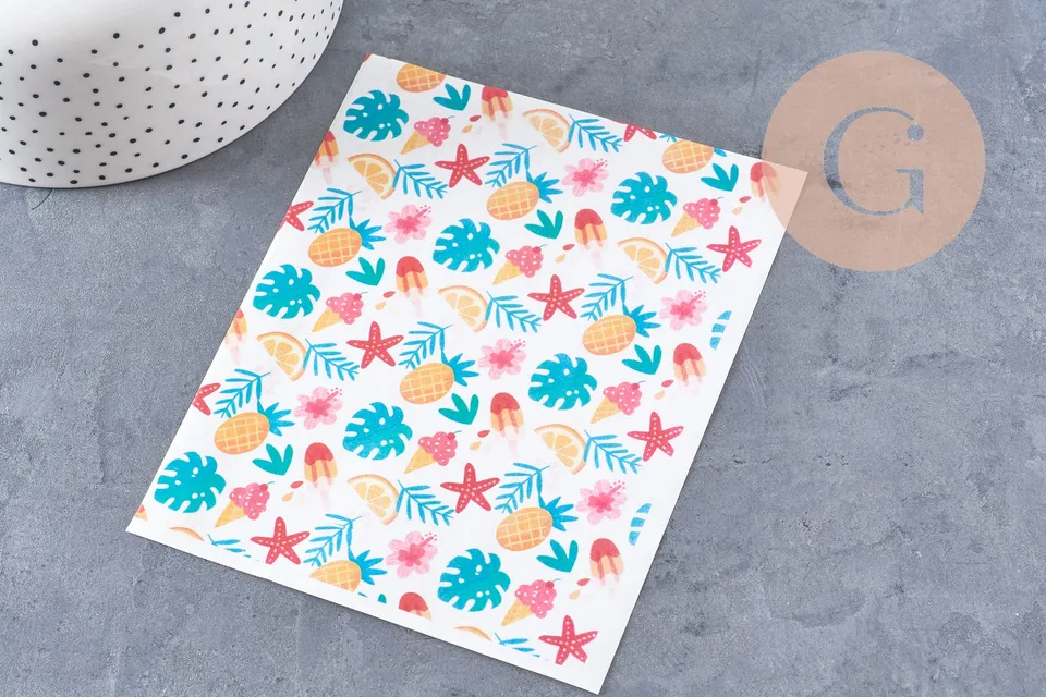 Gingerlily Pâte polymère G10769 feuille transfert vacances 14x10cm