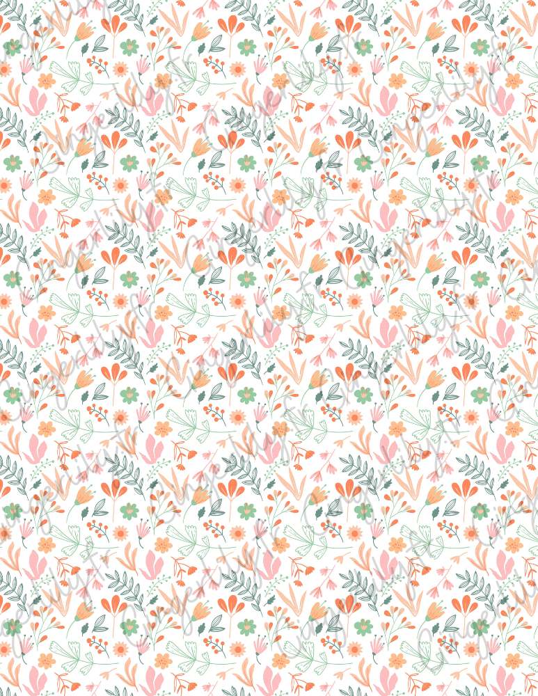 Gingerlily Feuille Transfert Polymère Fleuri 14x10cm x1