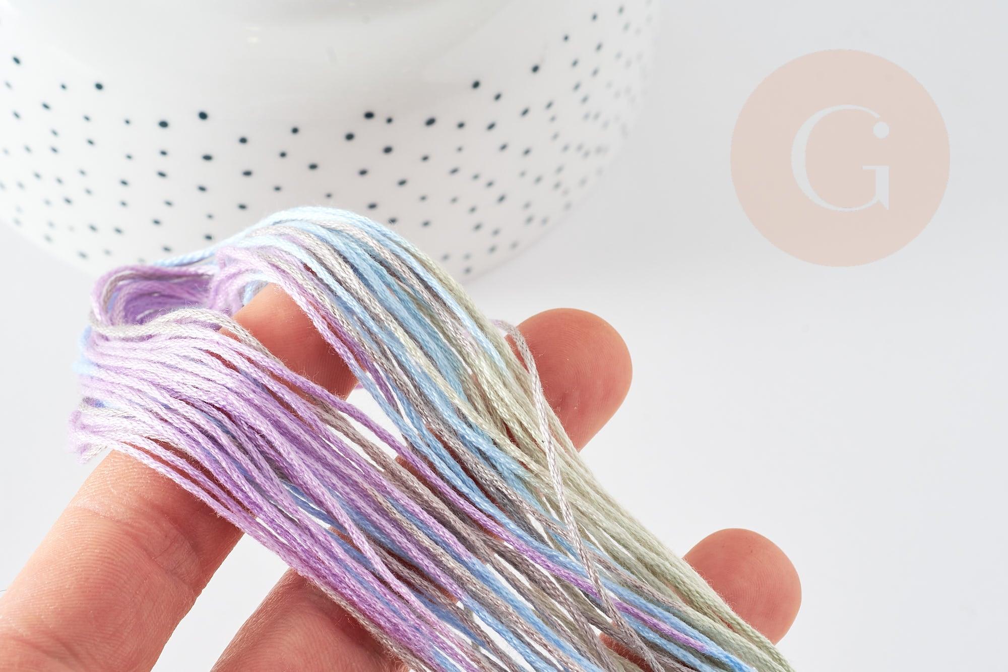 Gingerlily Fil à Broder Dégradé Bleu Violet 0.5mm 8m