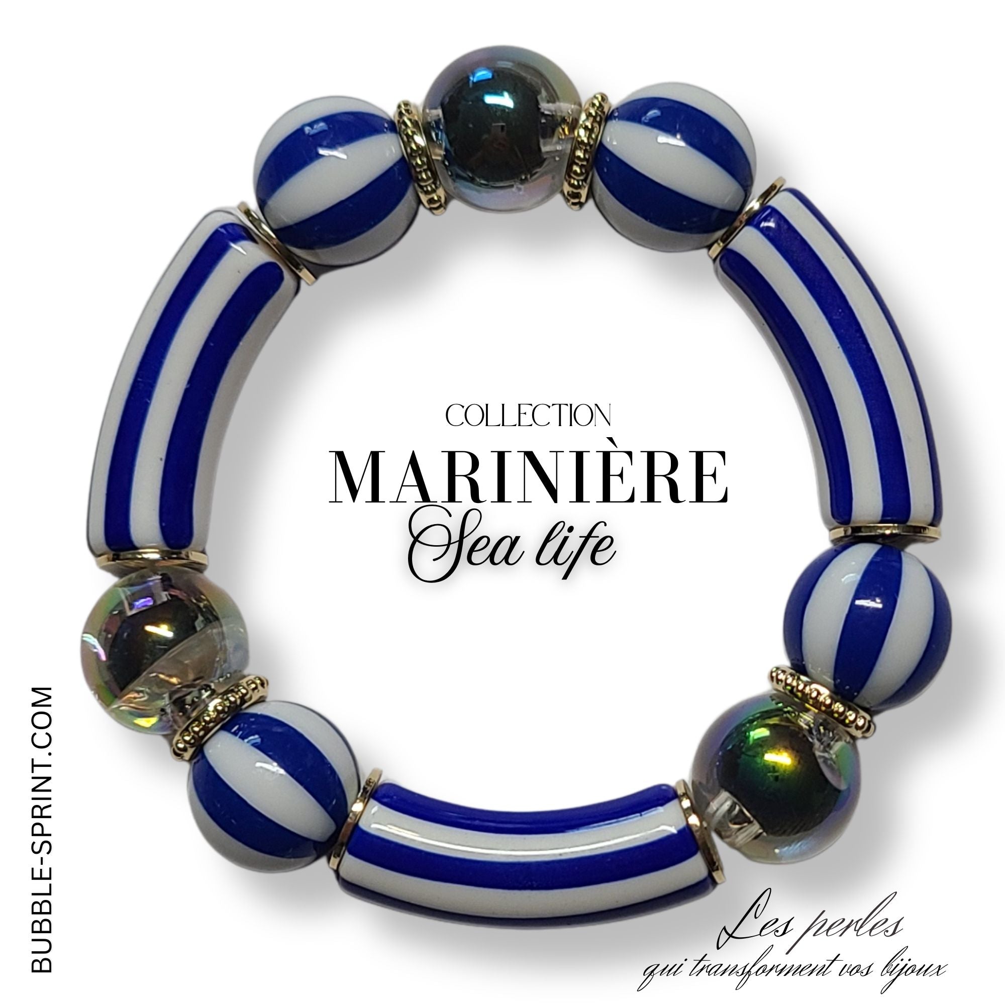 ARTSHOP Marinière Sea Life kit bracelet à faire 5,5cm
