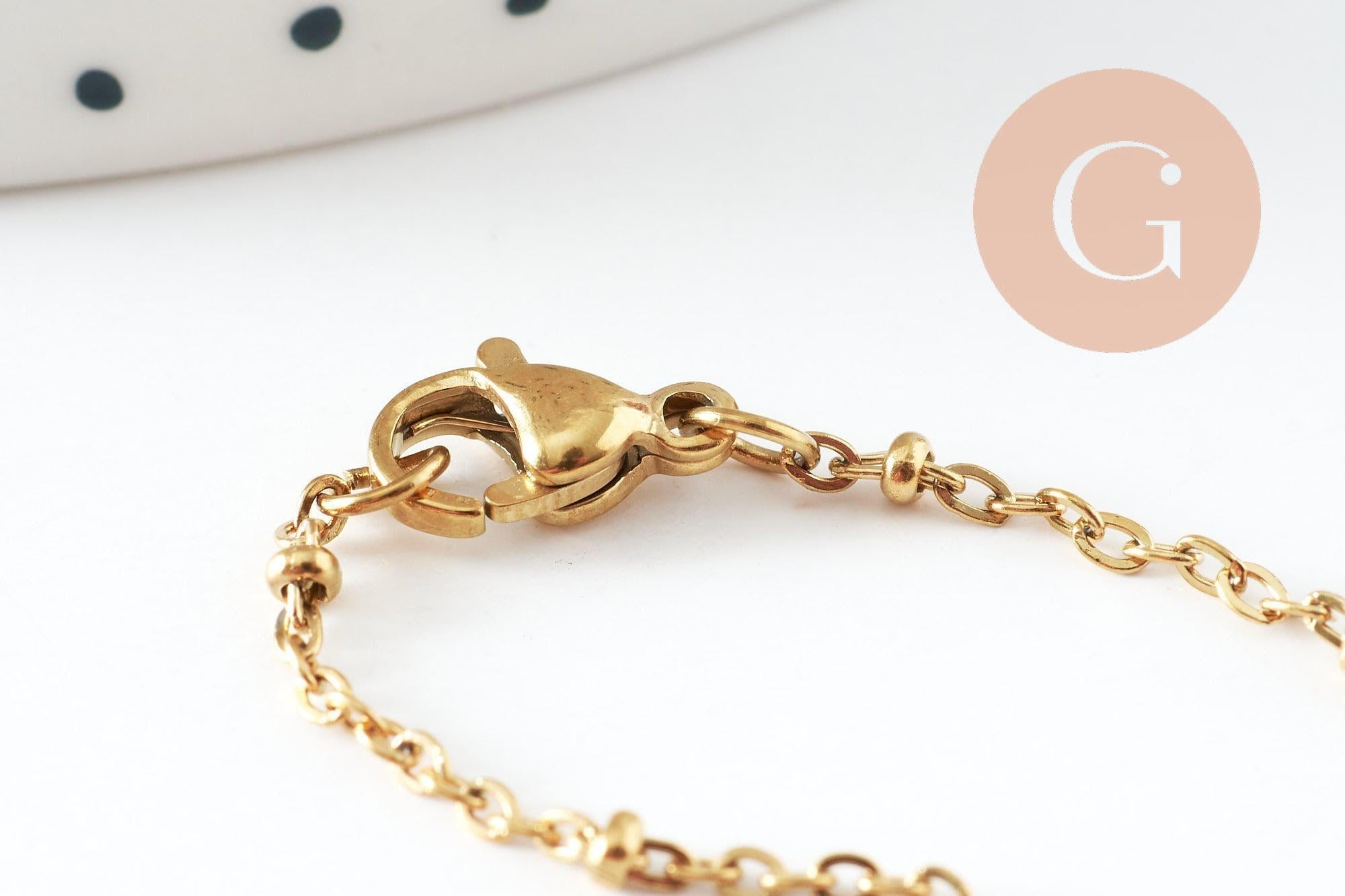 Gingerlily Chaînes G9674 collier satellite dorée 45cm