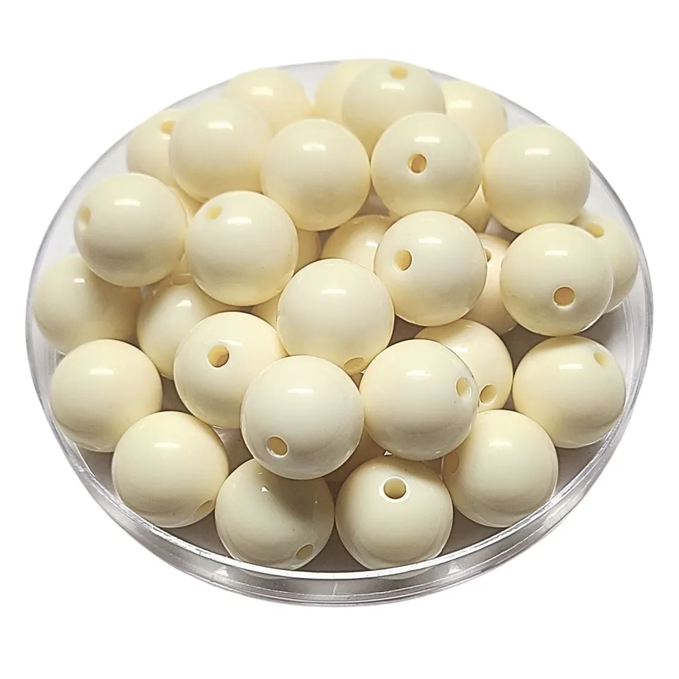 ARTSHOP 138 boules acrylique brillantes ivoire 16mm x1 boule
